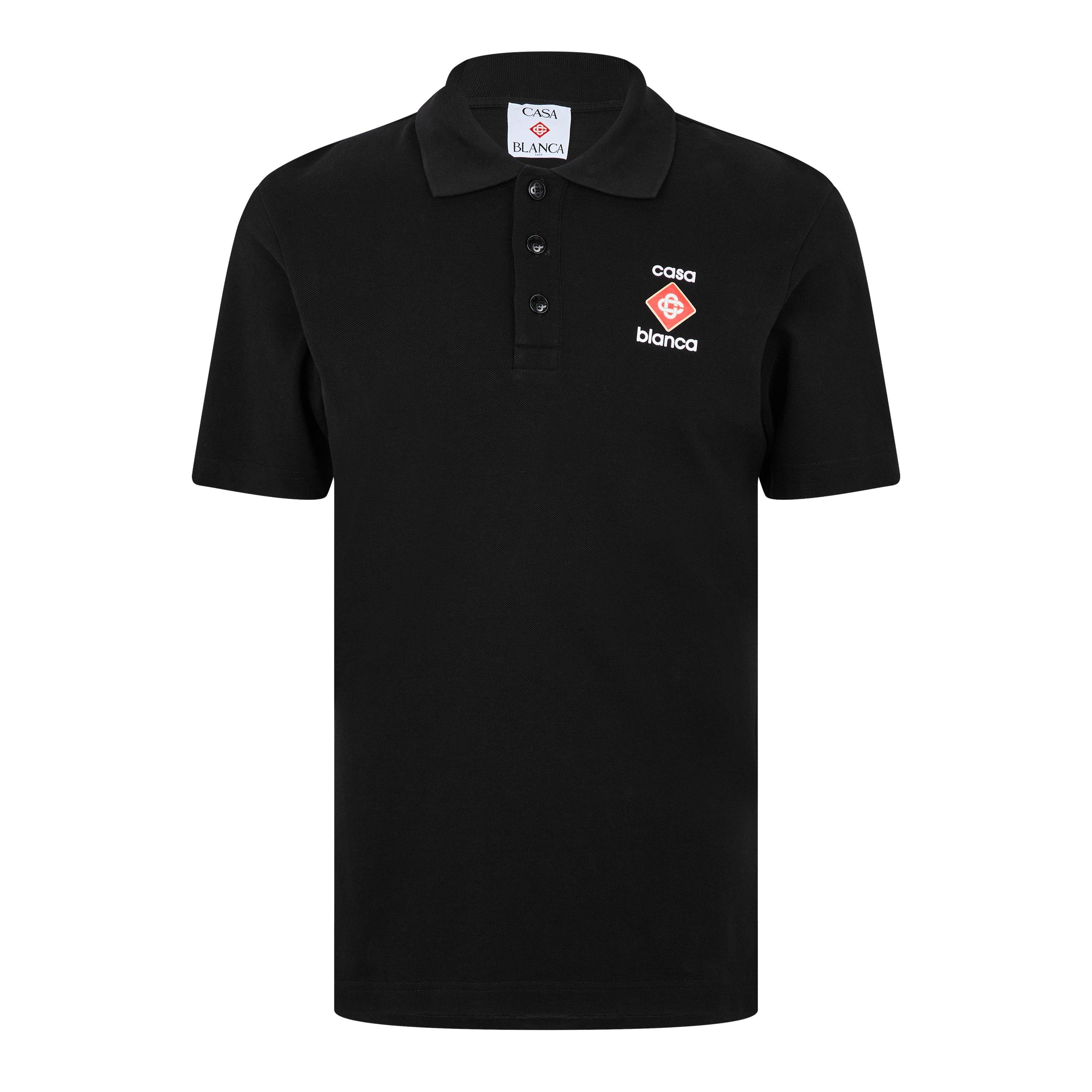 Black - Casablanca - Logo Piqué Polo Shirt - 5