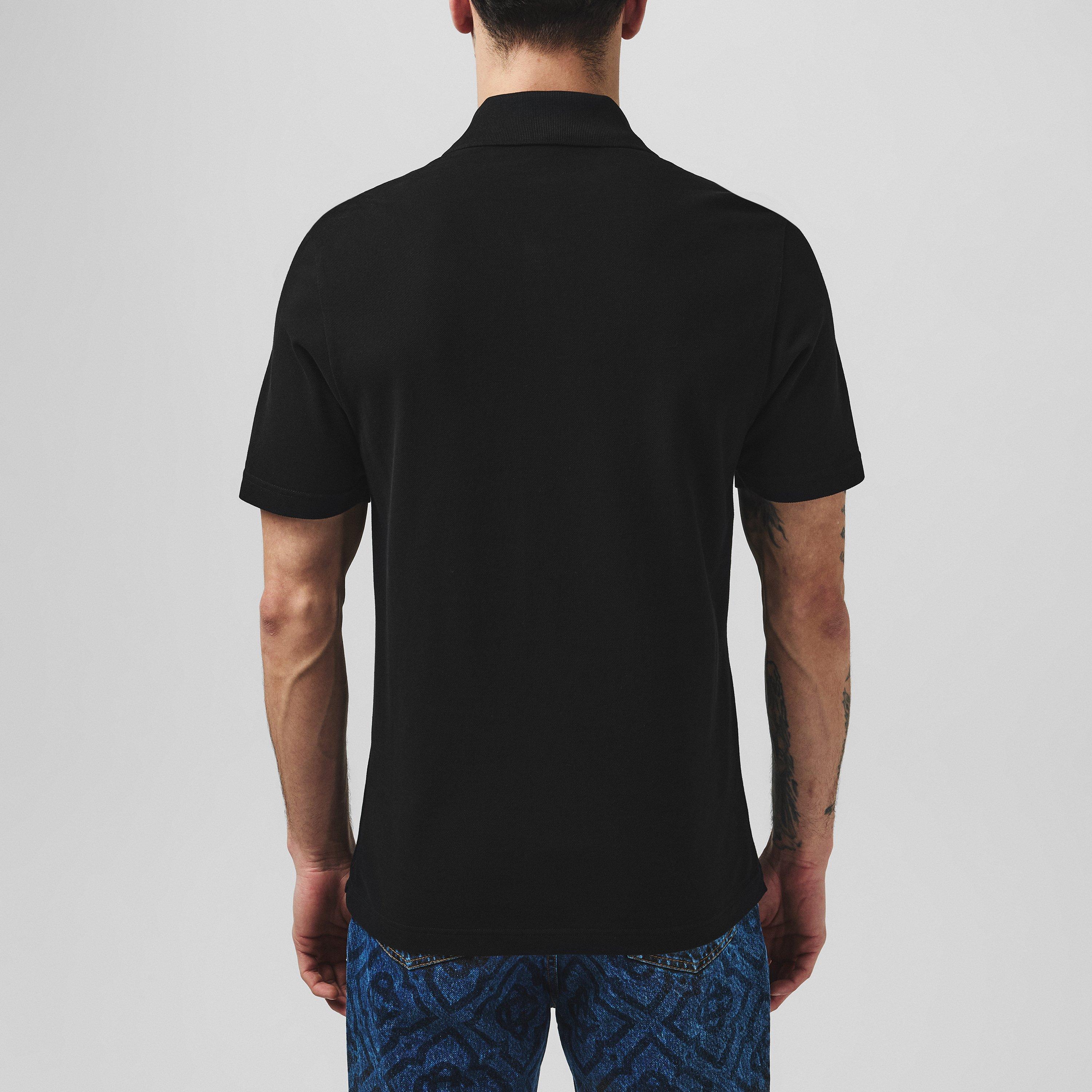 Black - Casablanca - Logo Piqué Polo Shirt - 3