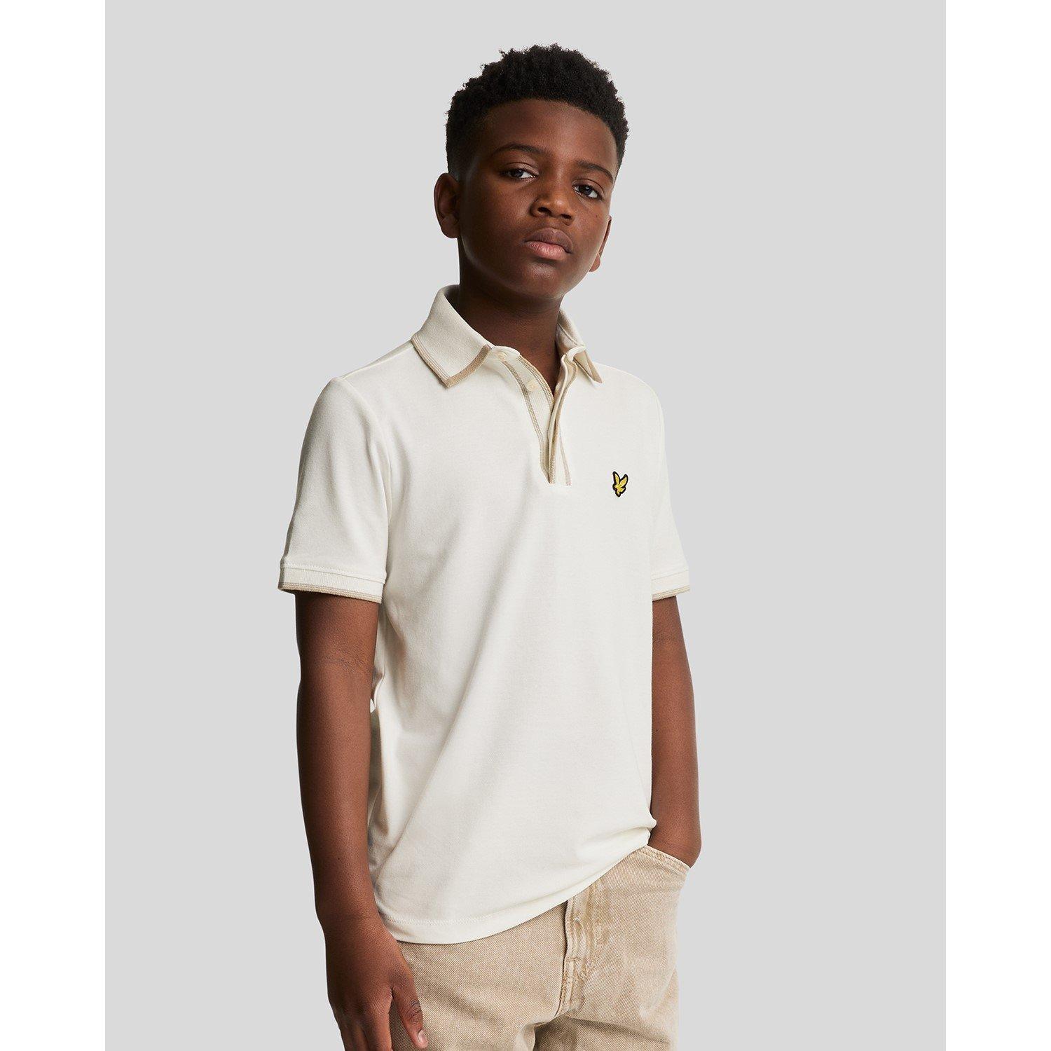 X157 Chalk - Lyle and Scott - Kids' Short-Sleeve Polo Shirt - 2
