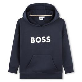 Boss Kids Logo Over-the-head Hoodie, Bold Logo
