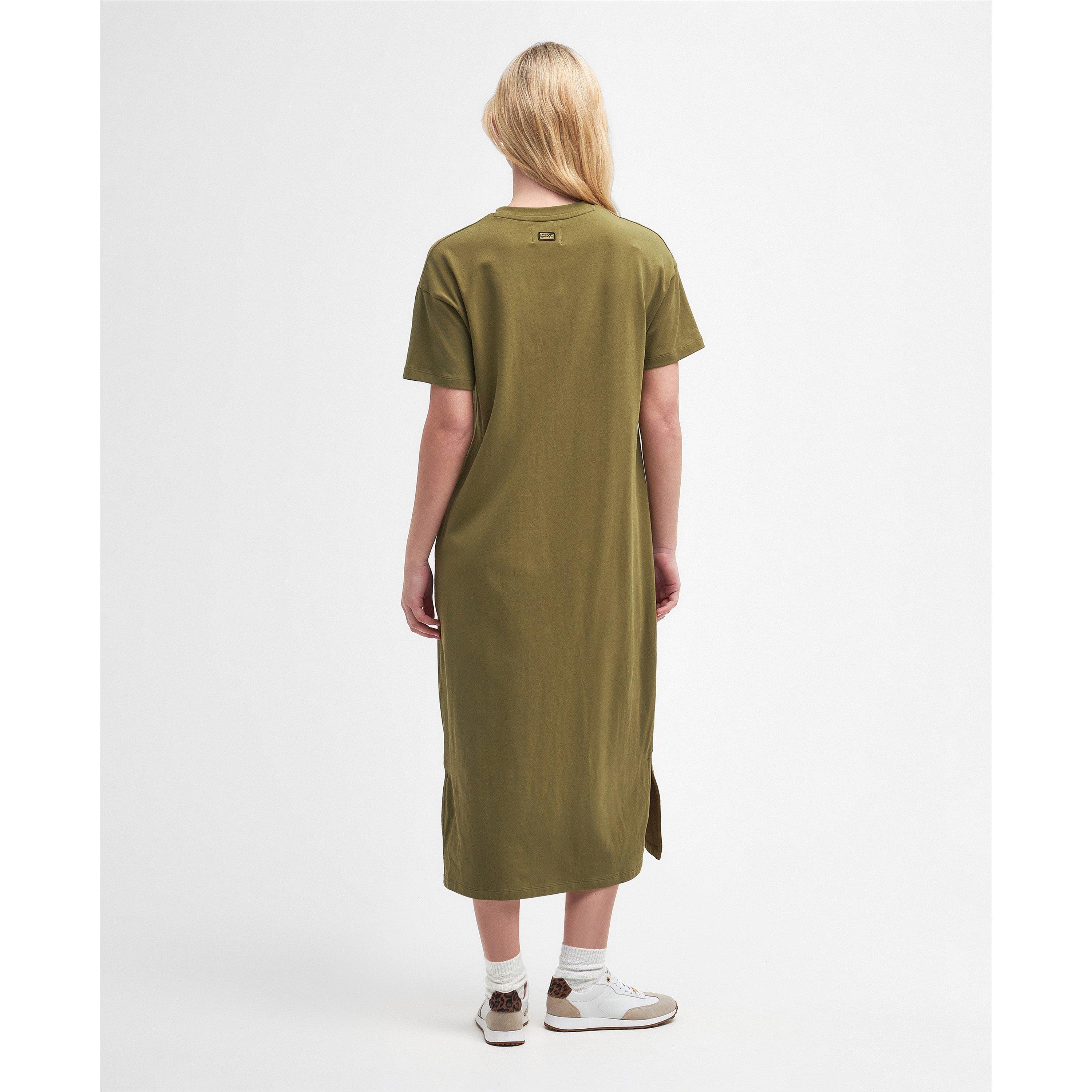 Golden Khaki - Barbour International - Sofia Midi Dress - 2