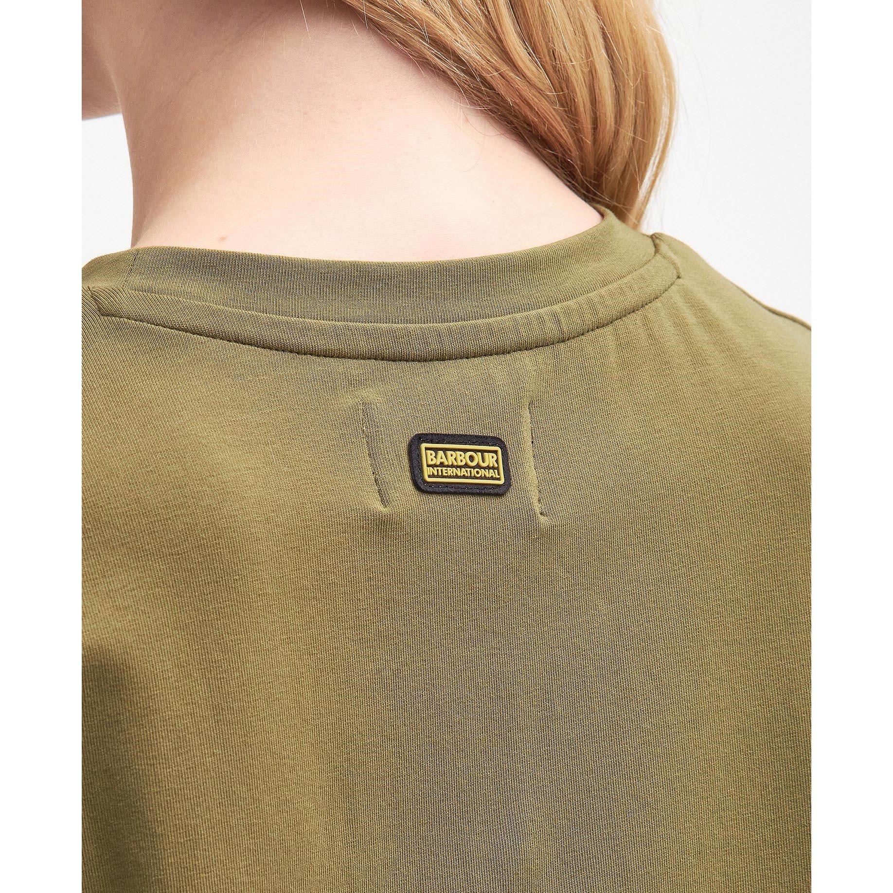 Golden Khaki - Barbour International - Sofia Midi Dress - 5