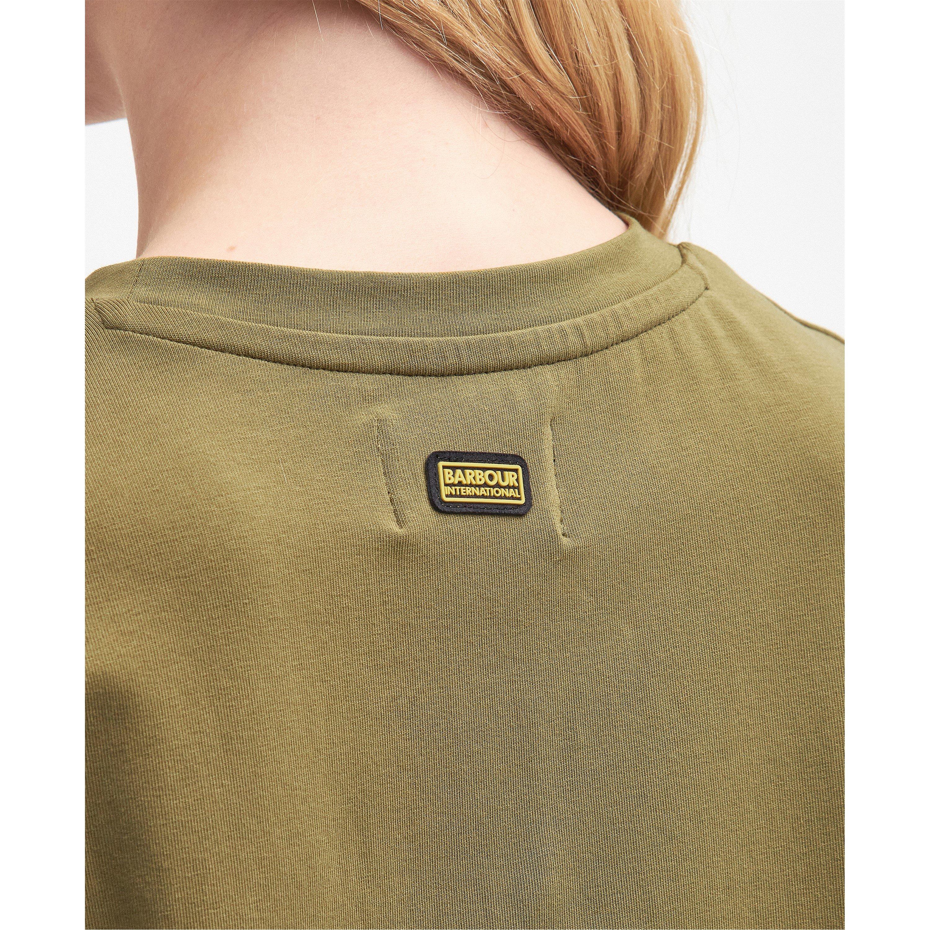 Golden Khaki - Barbour International - Sofia Midi Dress - 7