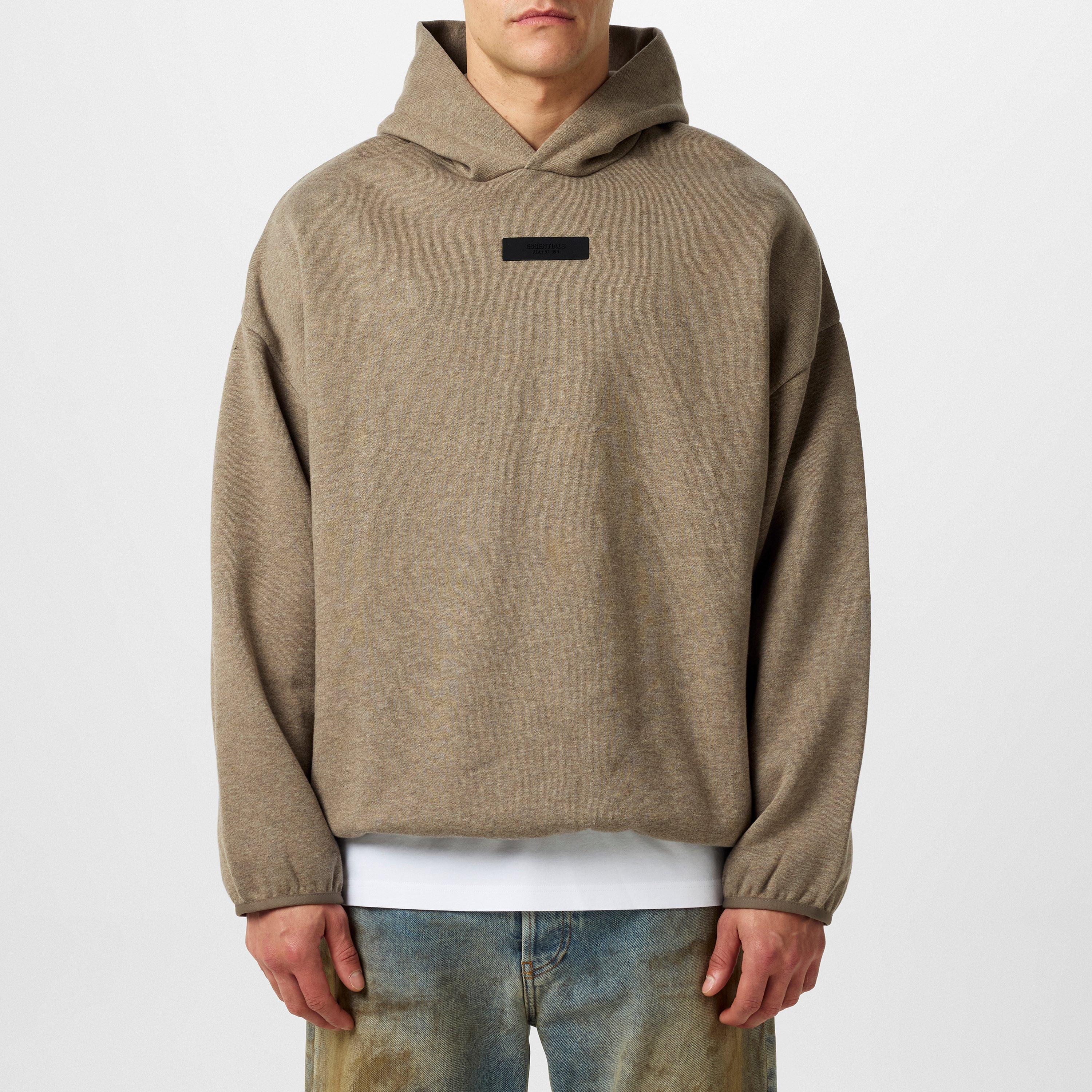 Heather Grey - Fear Of God Essentials - Logo Tab Cotton Hoodie - 1