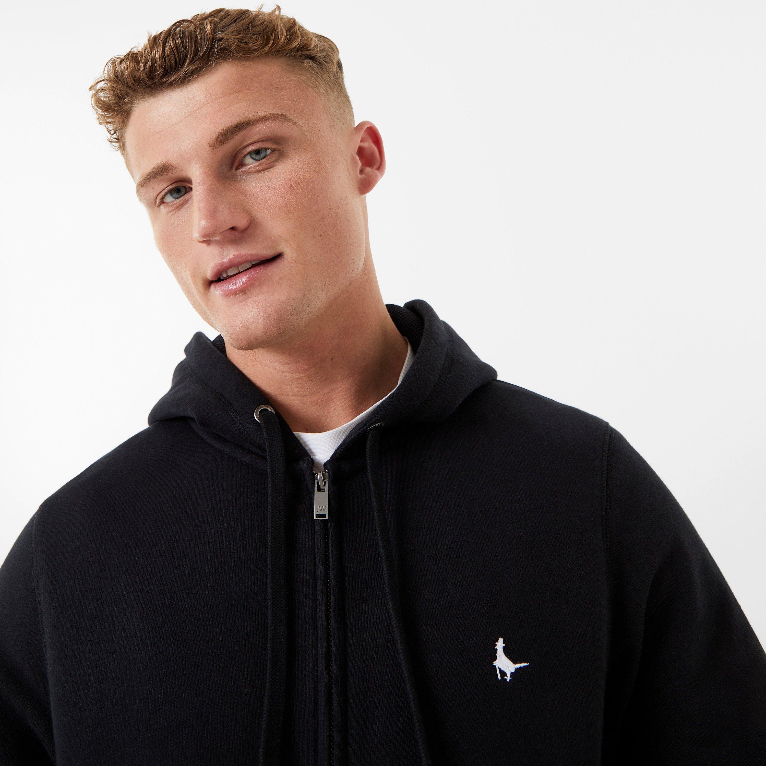 Black - Jack Wills - Pheasant Logo Zip Hoodie - 3