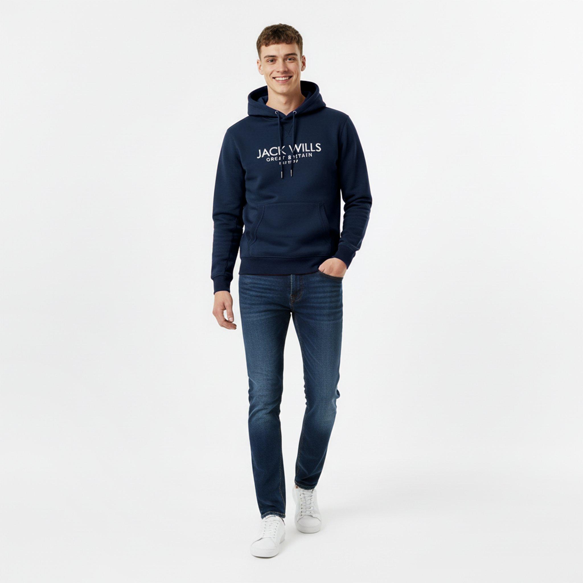 Marine - Jack Wills - Batsford Logo Hoodie Mens - 5