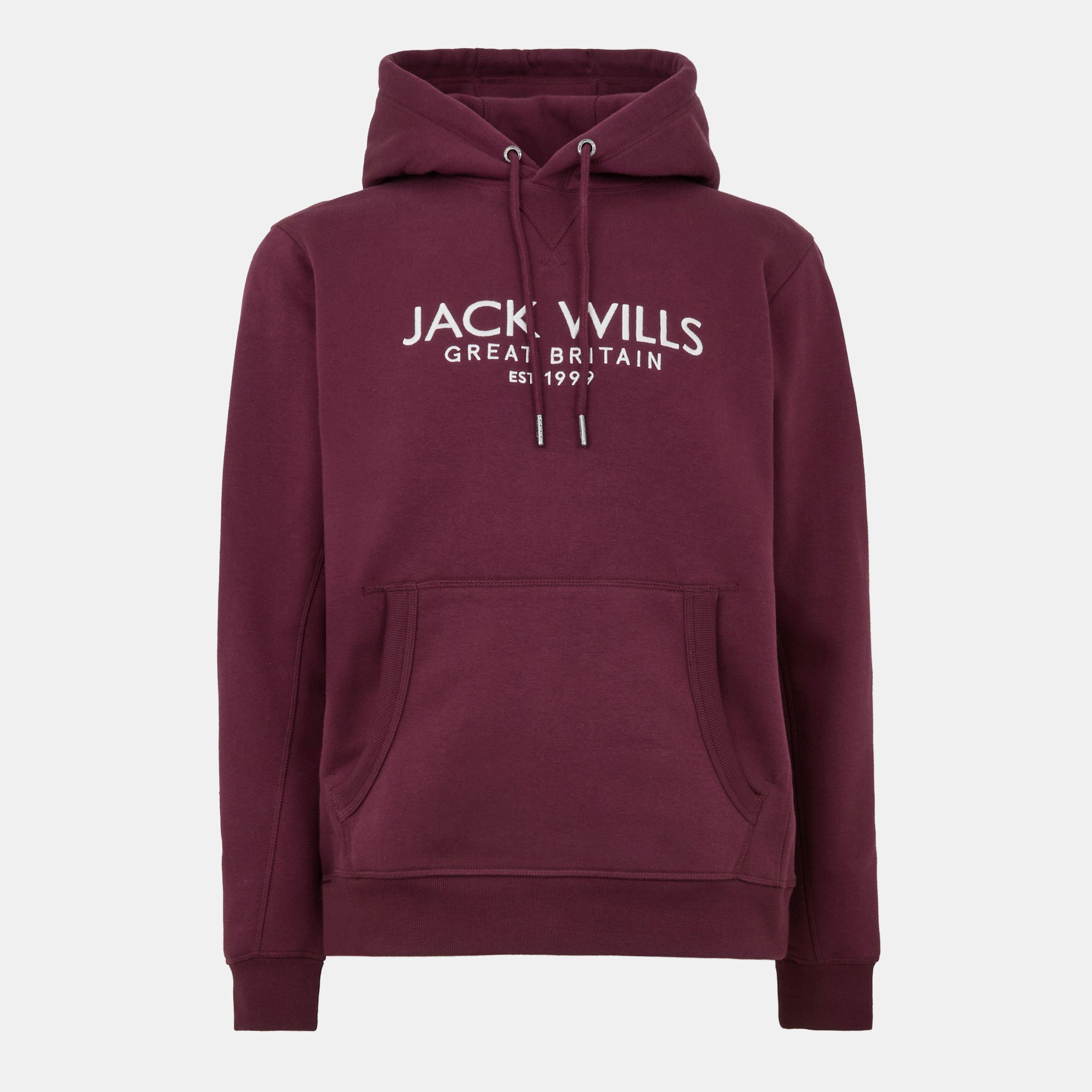 Jack Wills Men's Batsford Logo Hoodie - Fig - 2XL