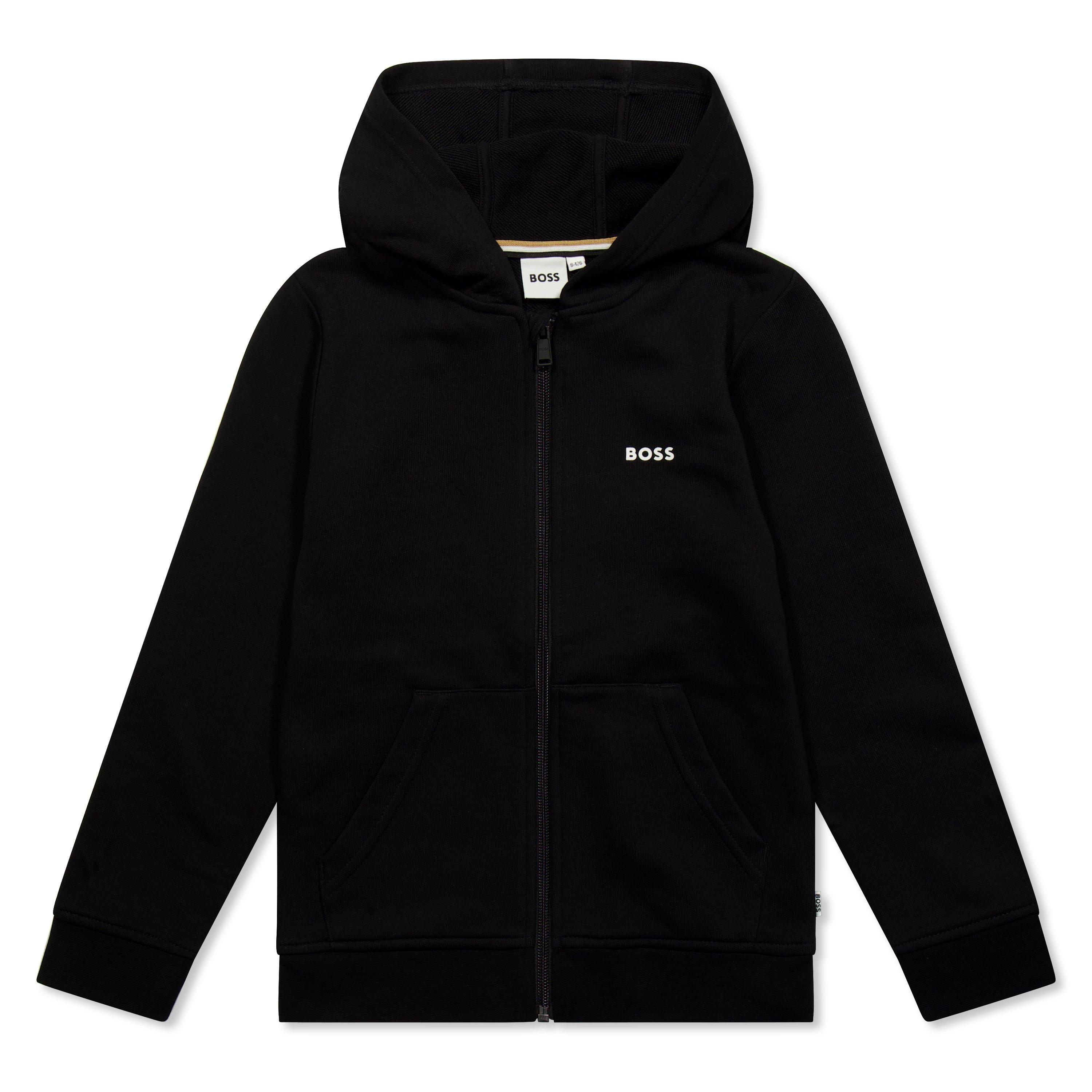 Boss Boys Kids Small Logo Full-Zip Hoodie - Black 09 - 14Y