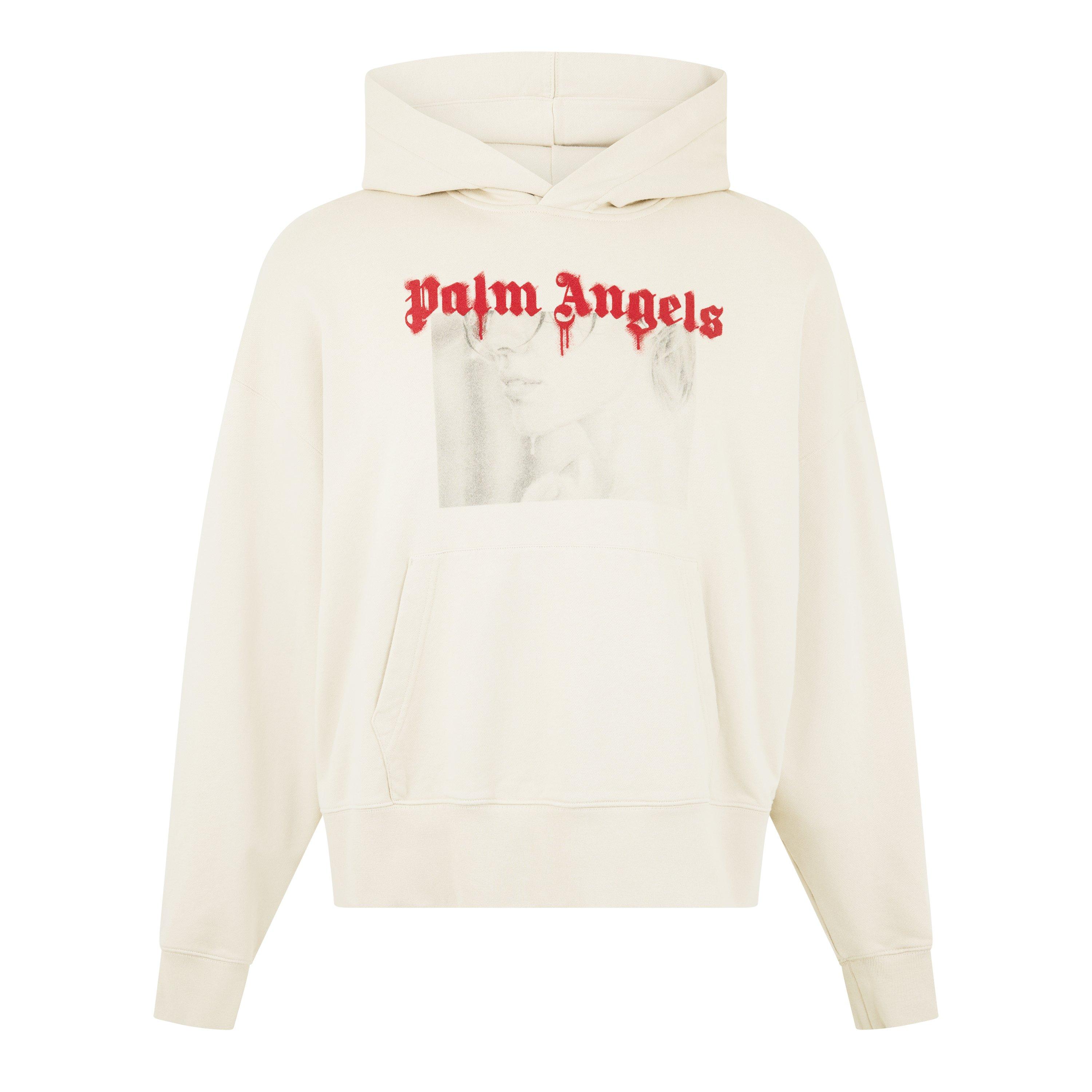 Beige - Palm Angels - Portrait Over The Head Hoodie - 5