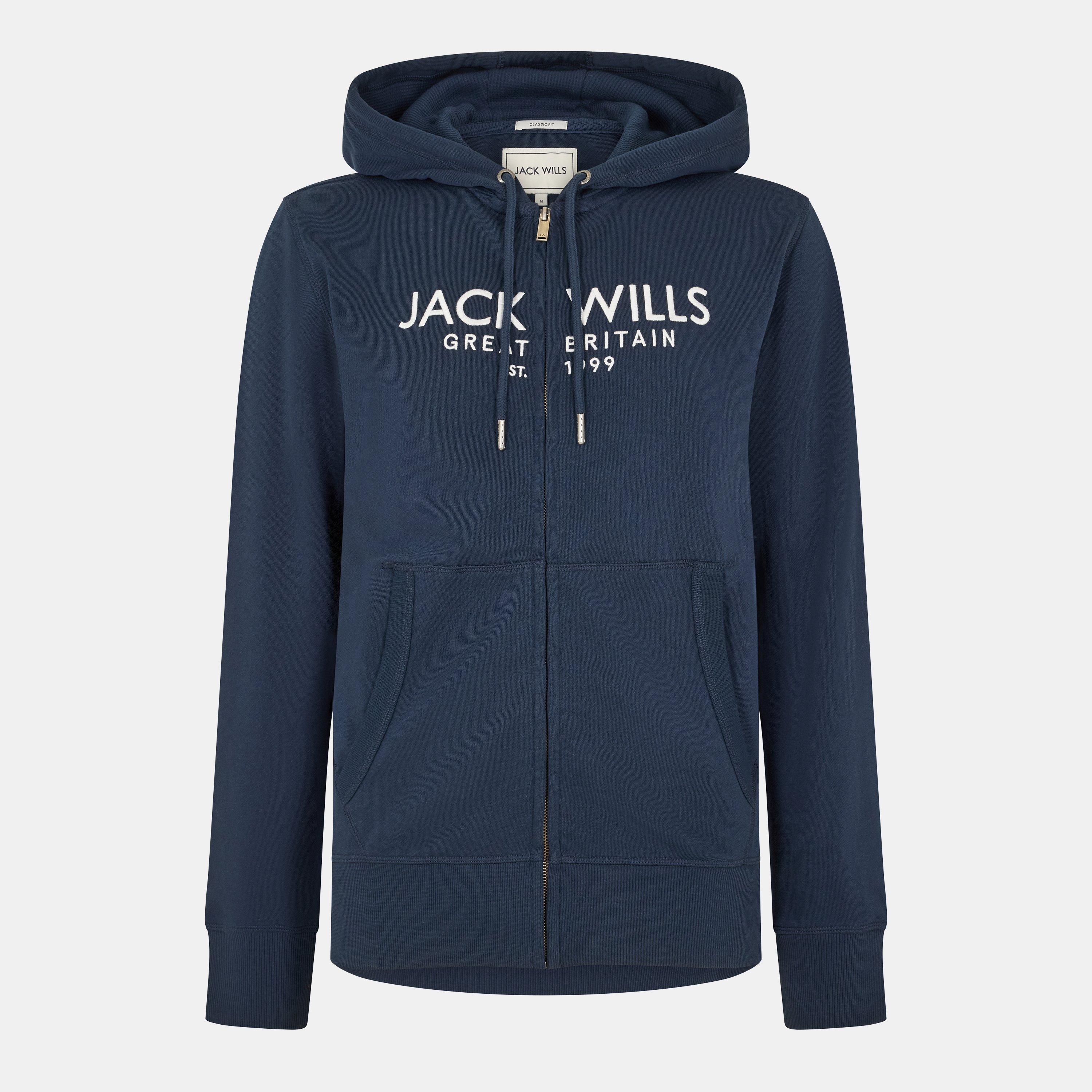 Navy Jack Wills Loungewear Jack Wills Men's Thurlby Popover Hoodie