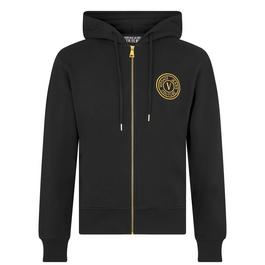 Versace Jeans Couture Foil Stamp Zip Hoodie