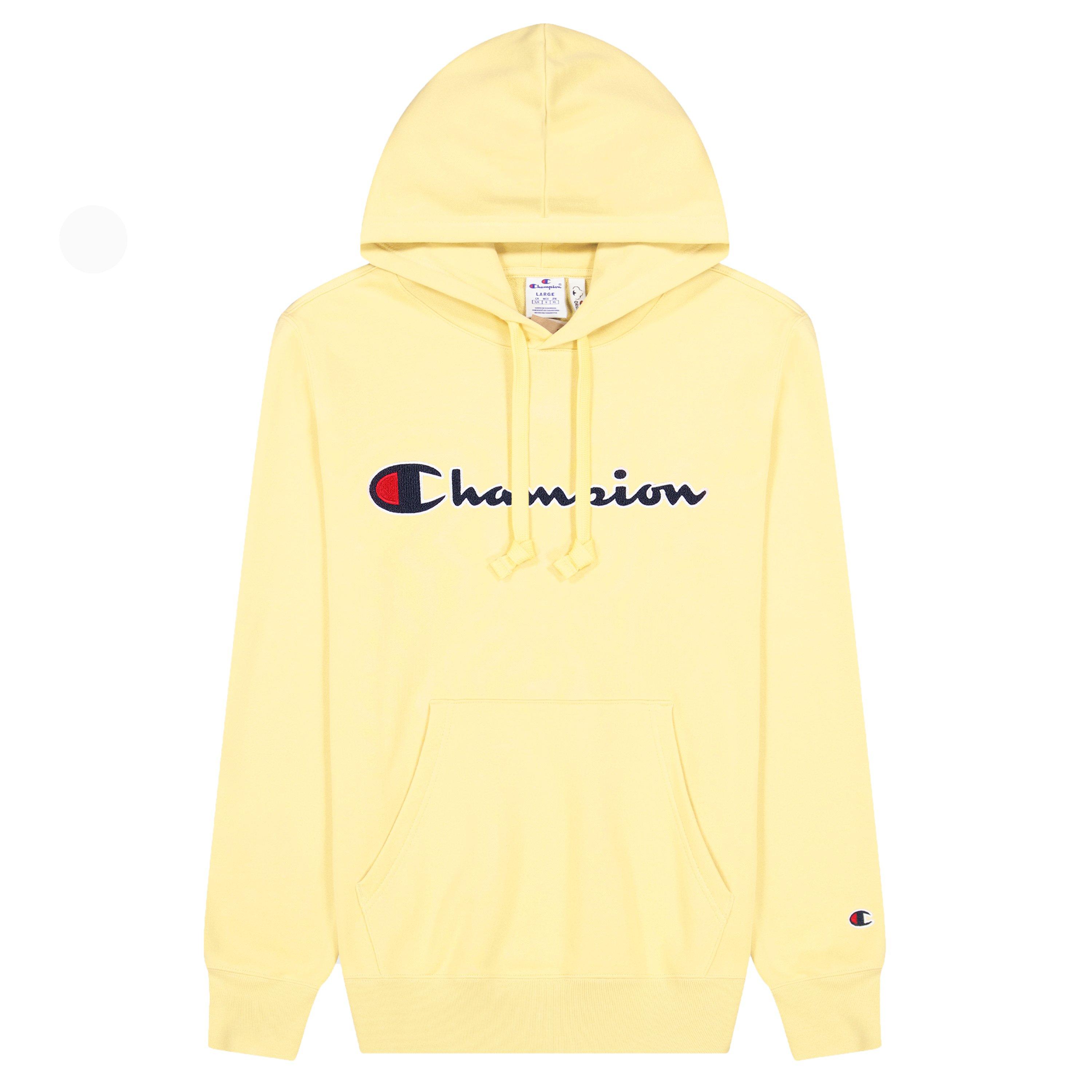 Champion yellow hoddie best sale