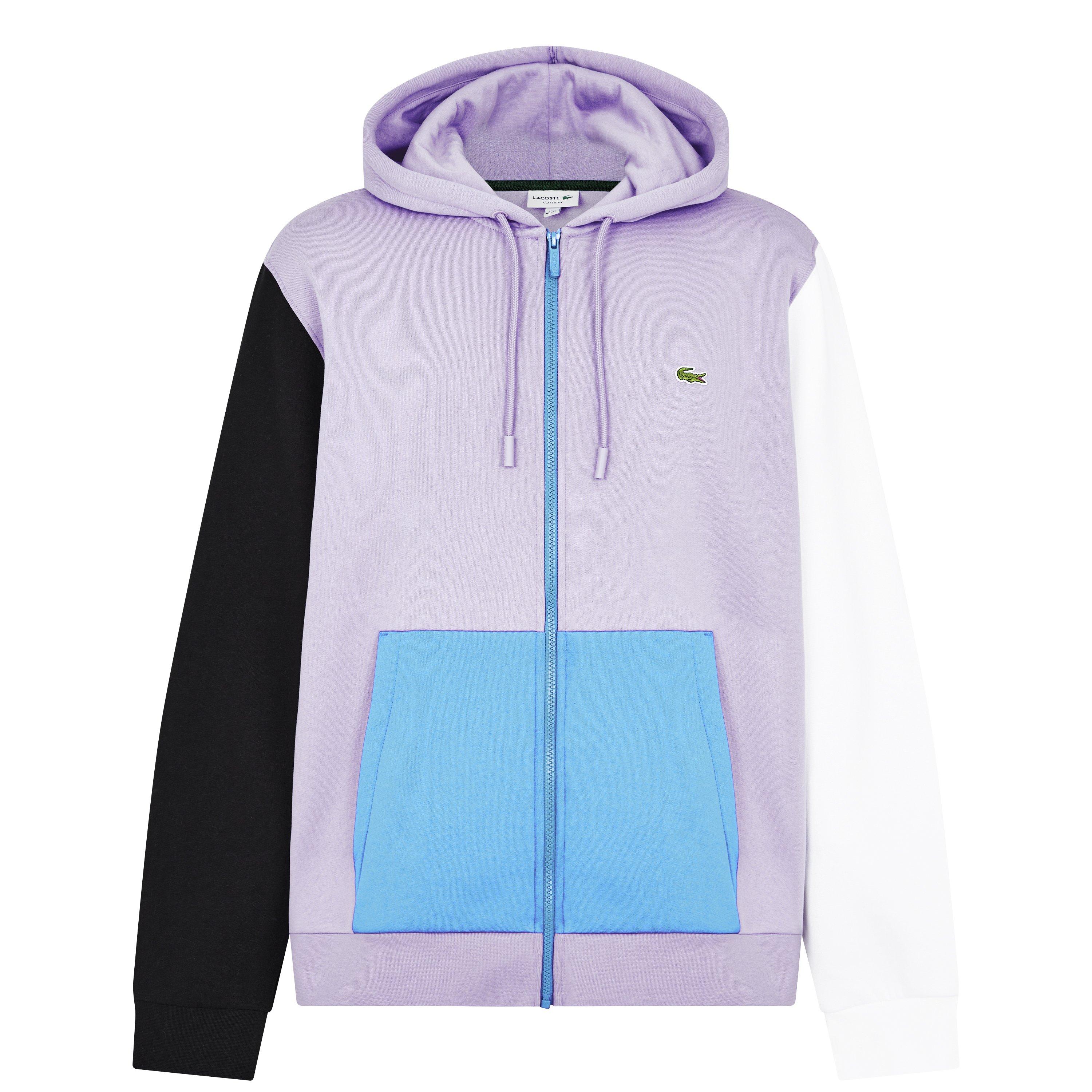 Purple 896 - Lacoste - Colour Block Zip Hoodie - 1