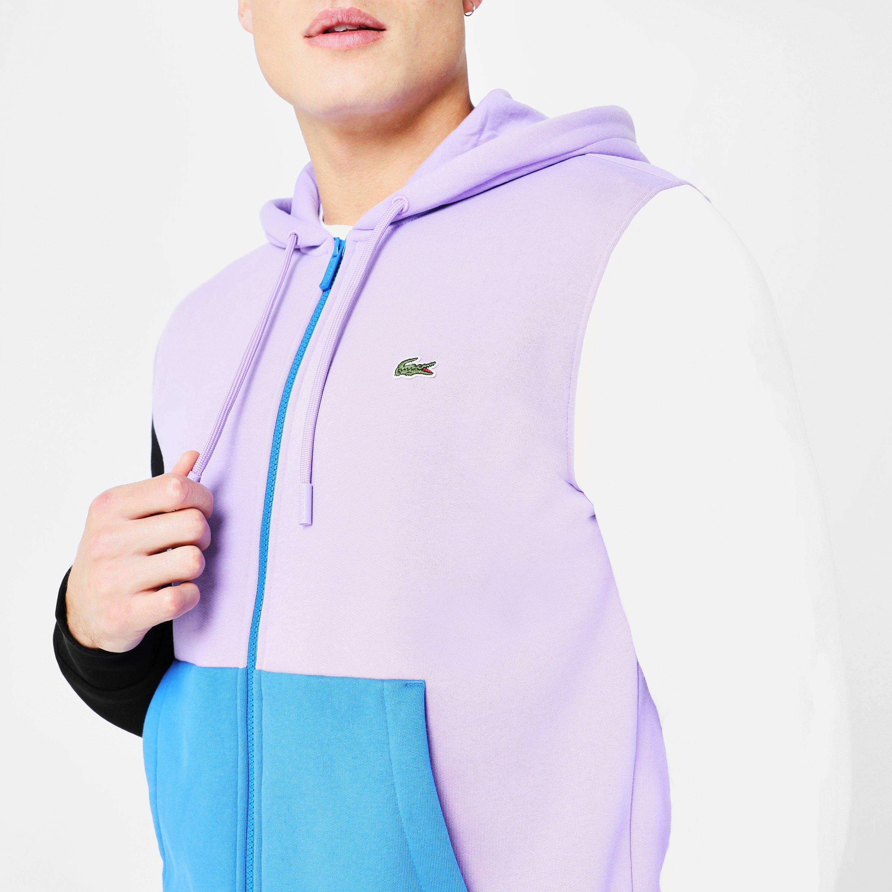 Purple 896 - Lacoste - Colour Block Zip Hoodie - 4