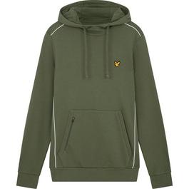 Crown zip-up fleece hoodie Piping Hoodie