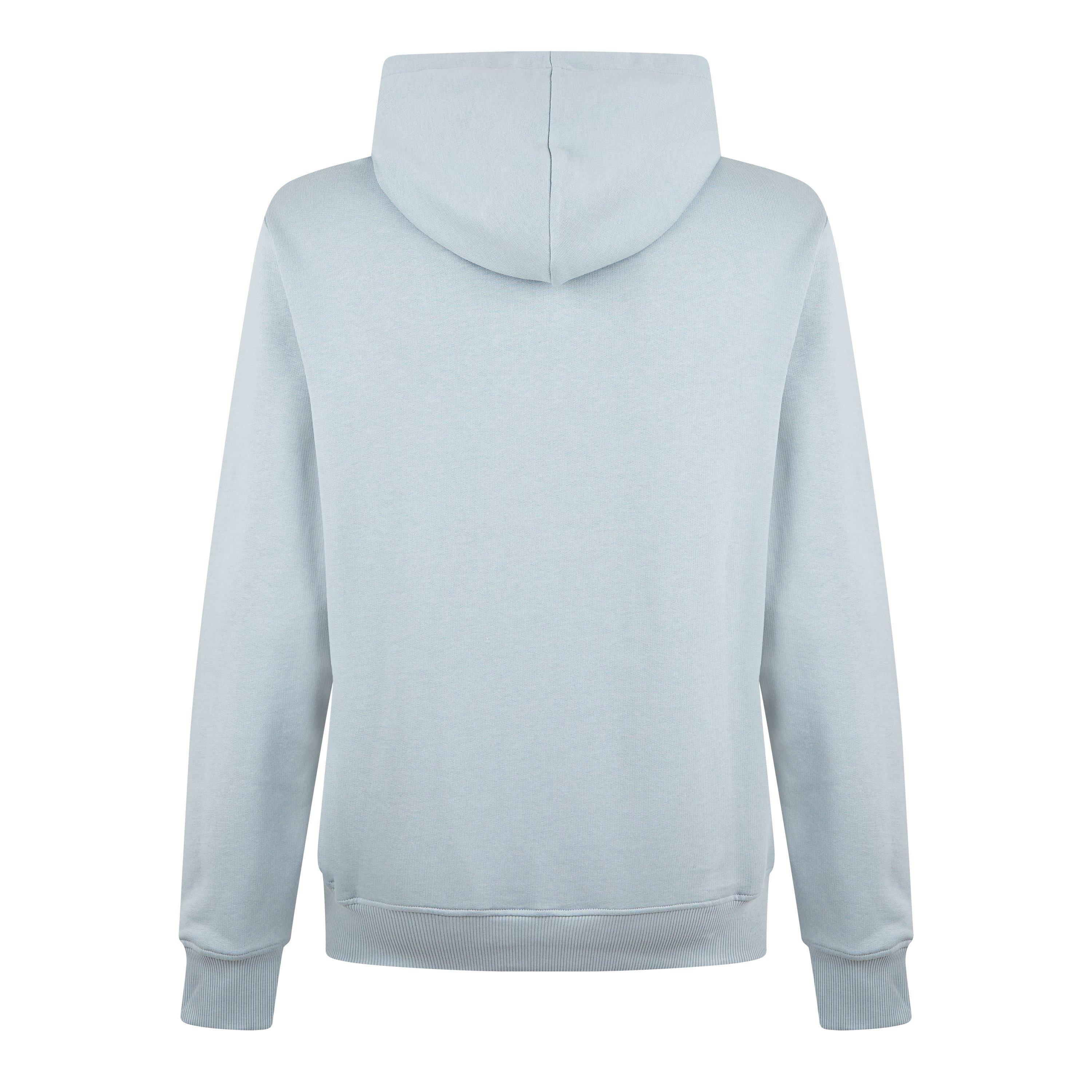 Grey/White - Balmain - Men's Logo Cotton Printed Hoodie - 6