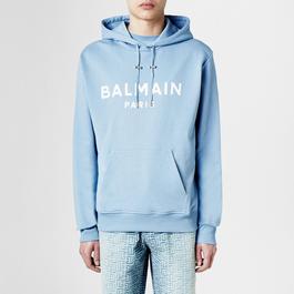 Balmain Printed Logo Hoodie