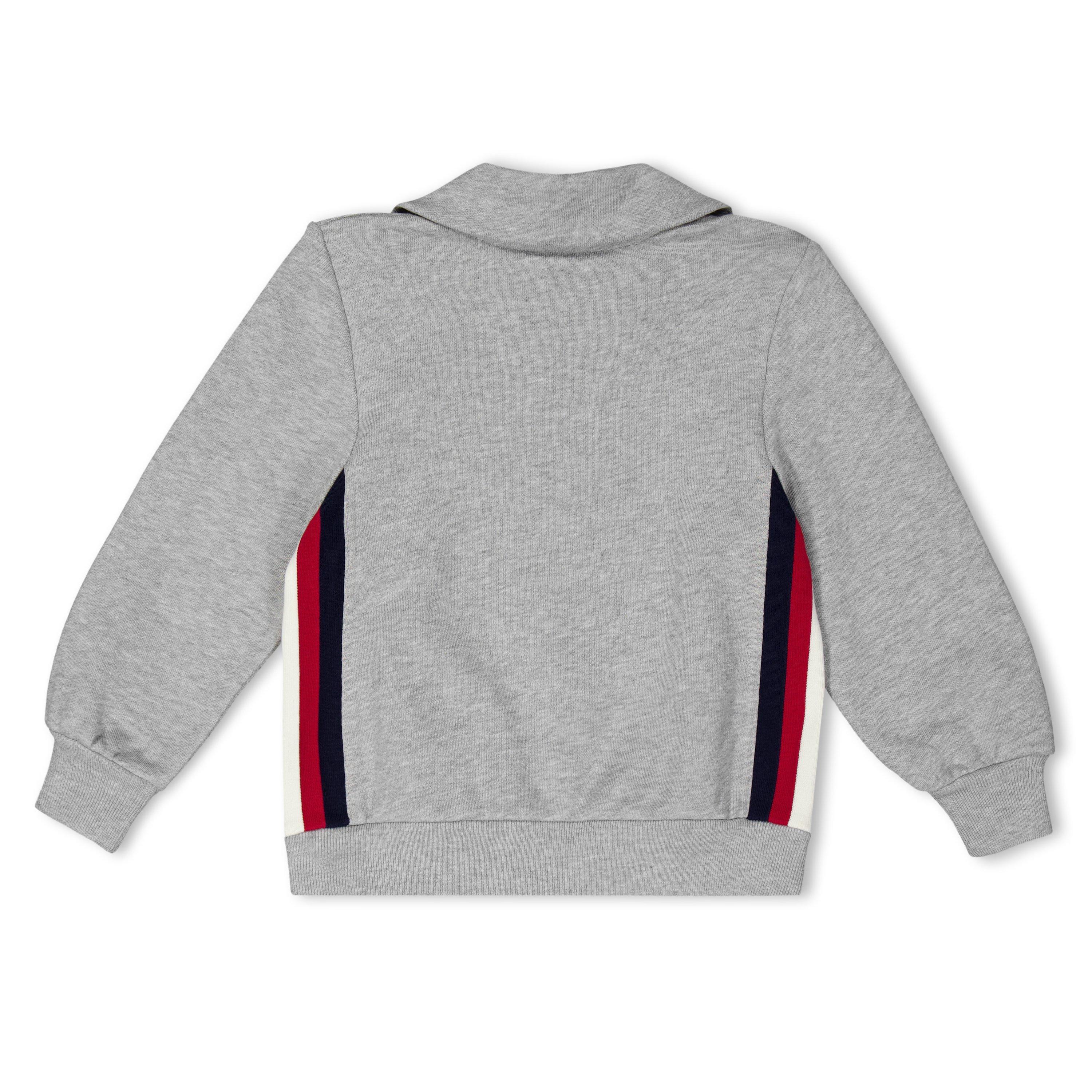 Grey 1183 - Gucci - Junior Boys' quarter Zip Fleece Sweatshirt - 2