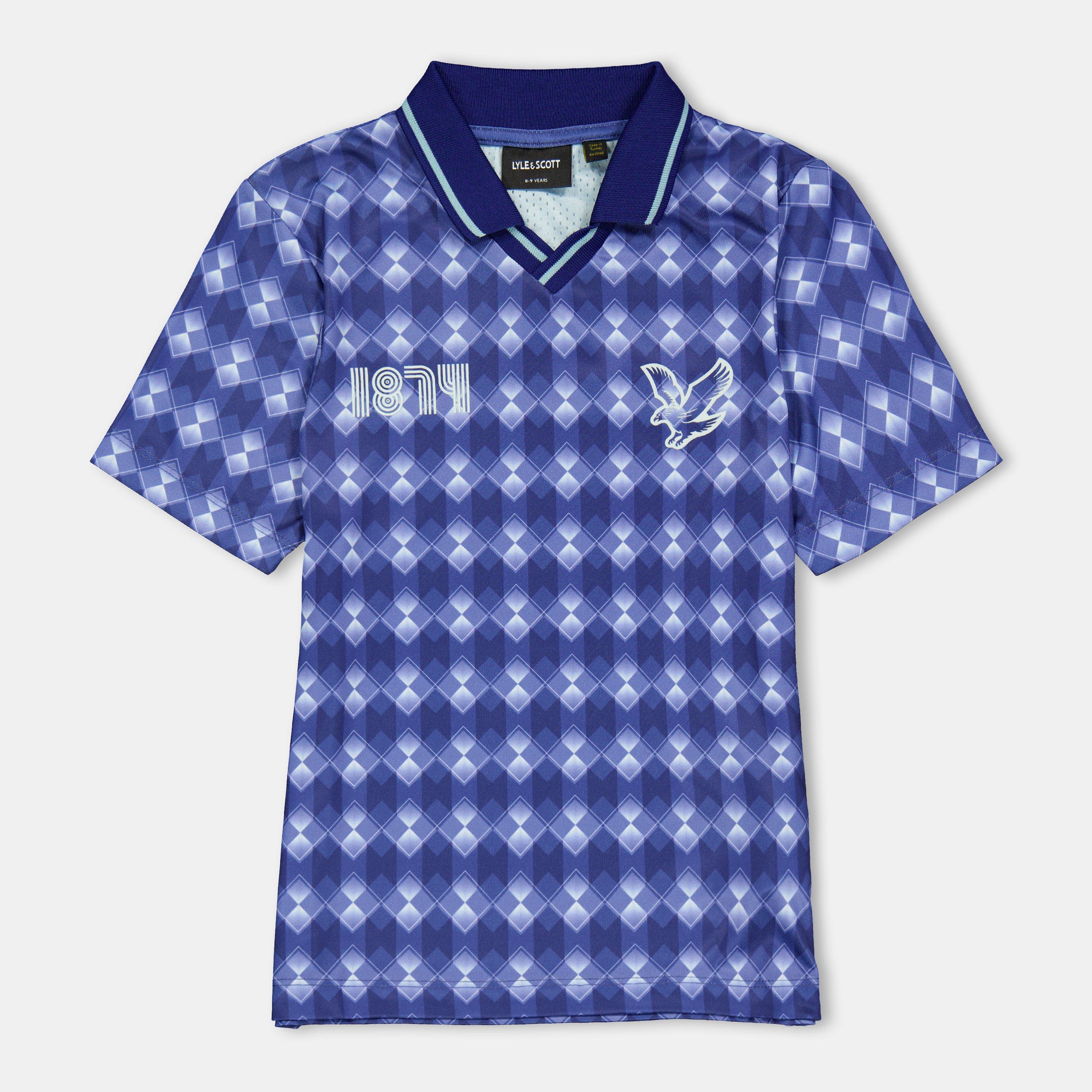 X578 Ora Blu - Lyle and Scott - Kids' Argyle Short-Sleeve Polo Shirt - 1