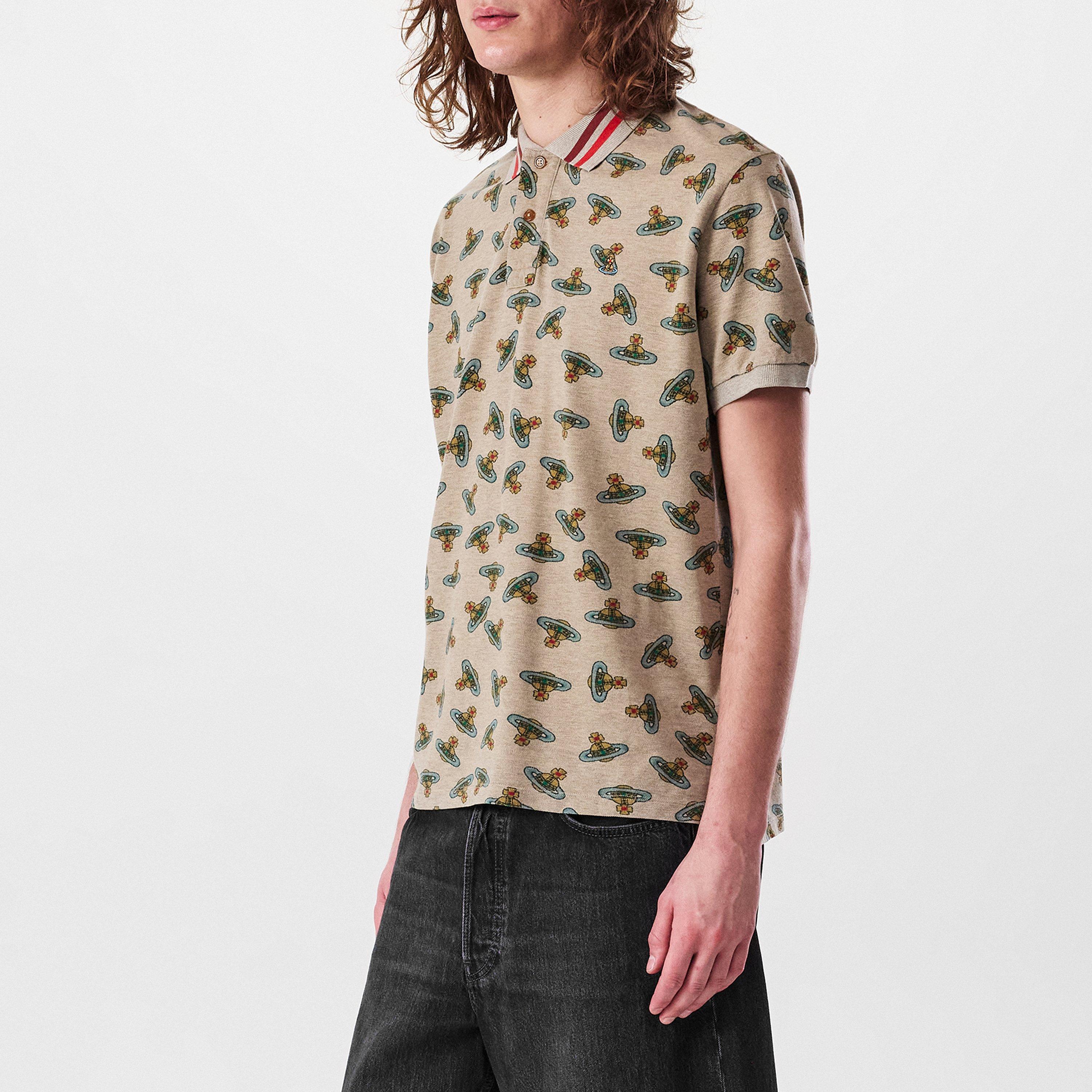 Sand Overdye - Vivienne Westwood - Orb Logo Polo Shirt - 2