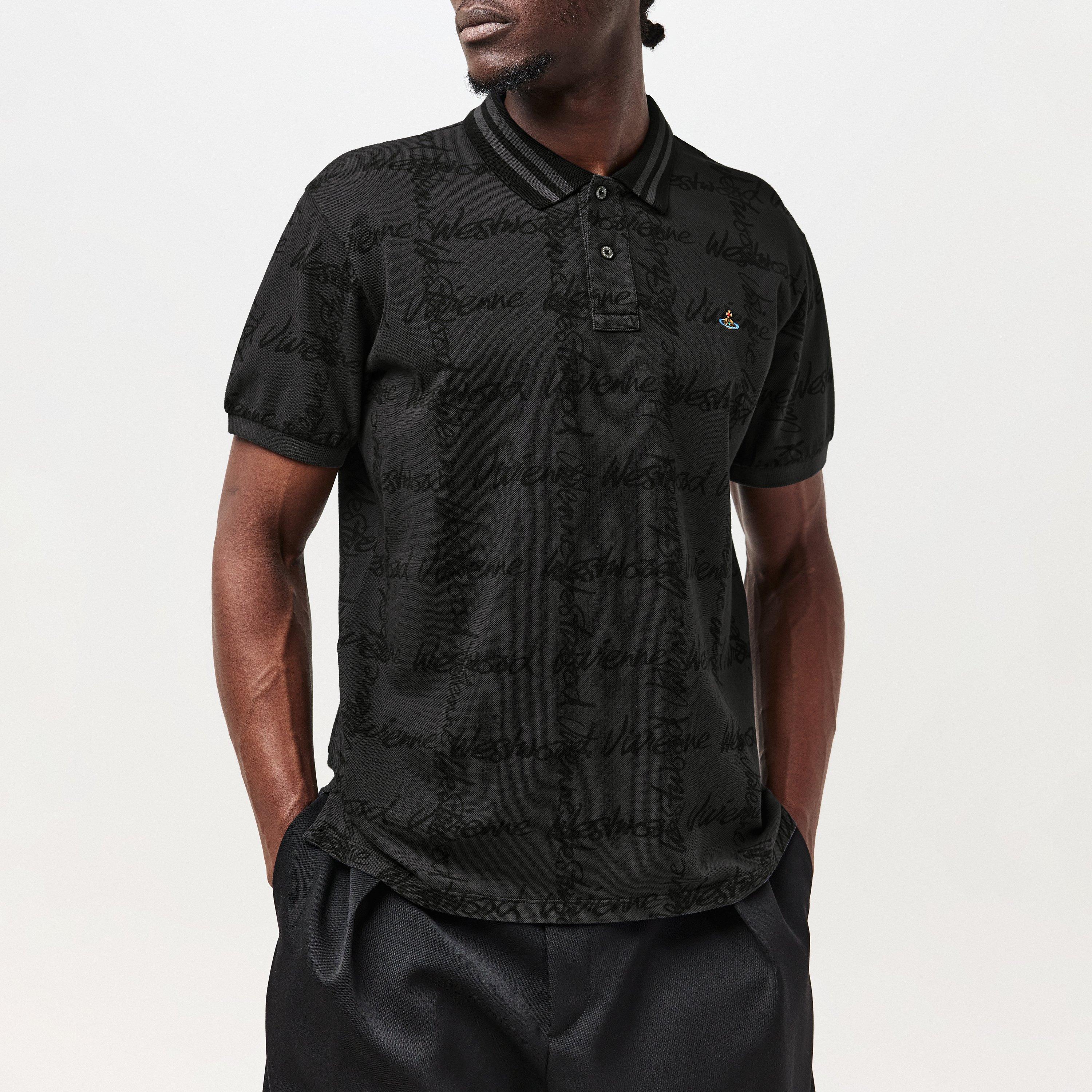 Grey Overdye - Vivienne Westwood - Grid Classic Polo Shirt - 1