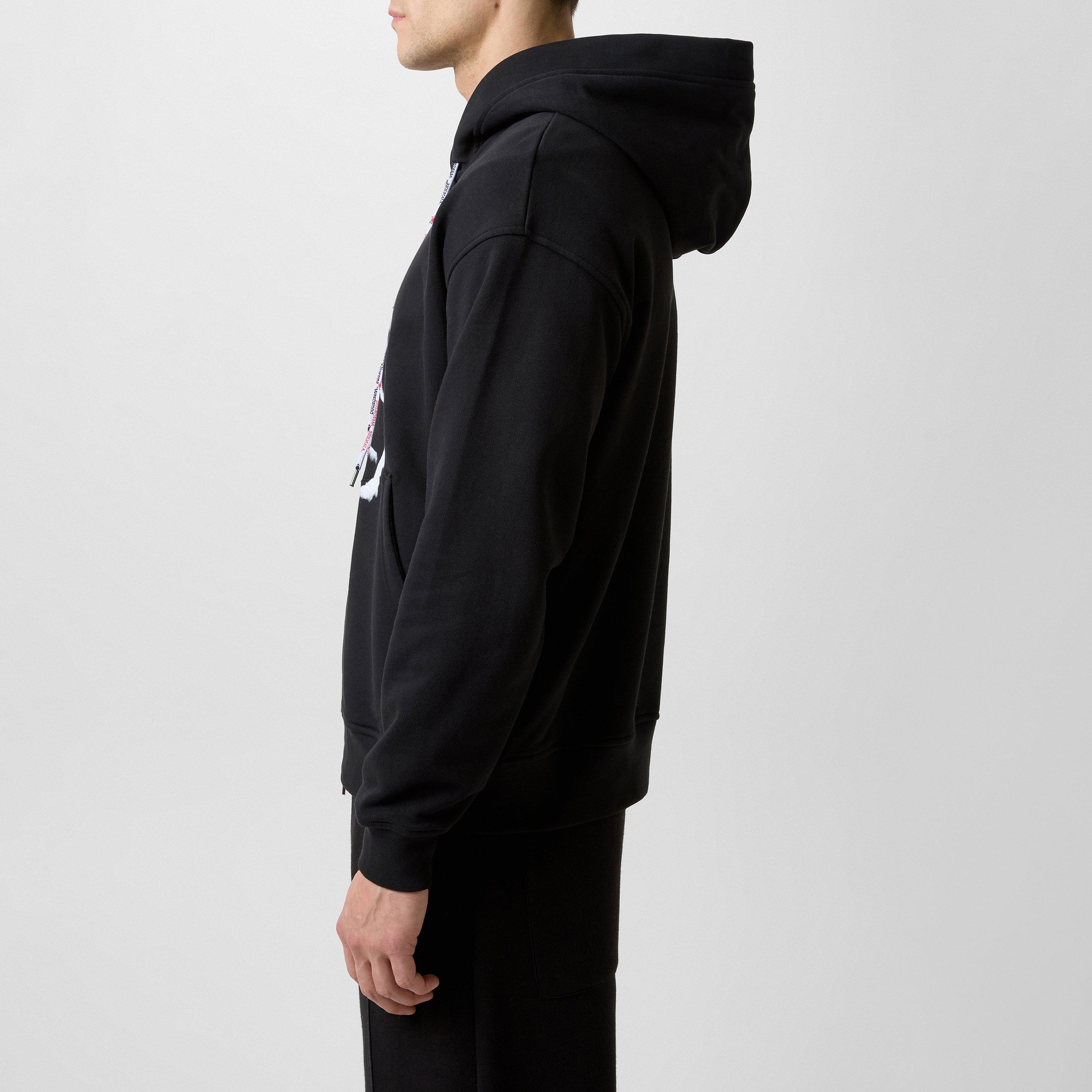 Black - Vivienne Westwood - Stencil Orb Zipped Hoodie - 2