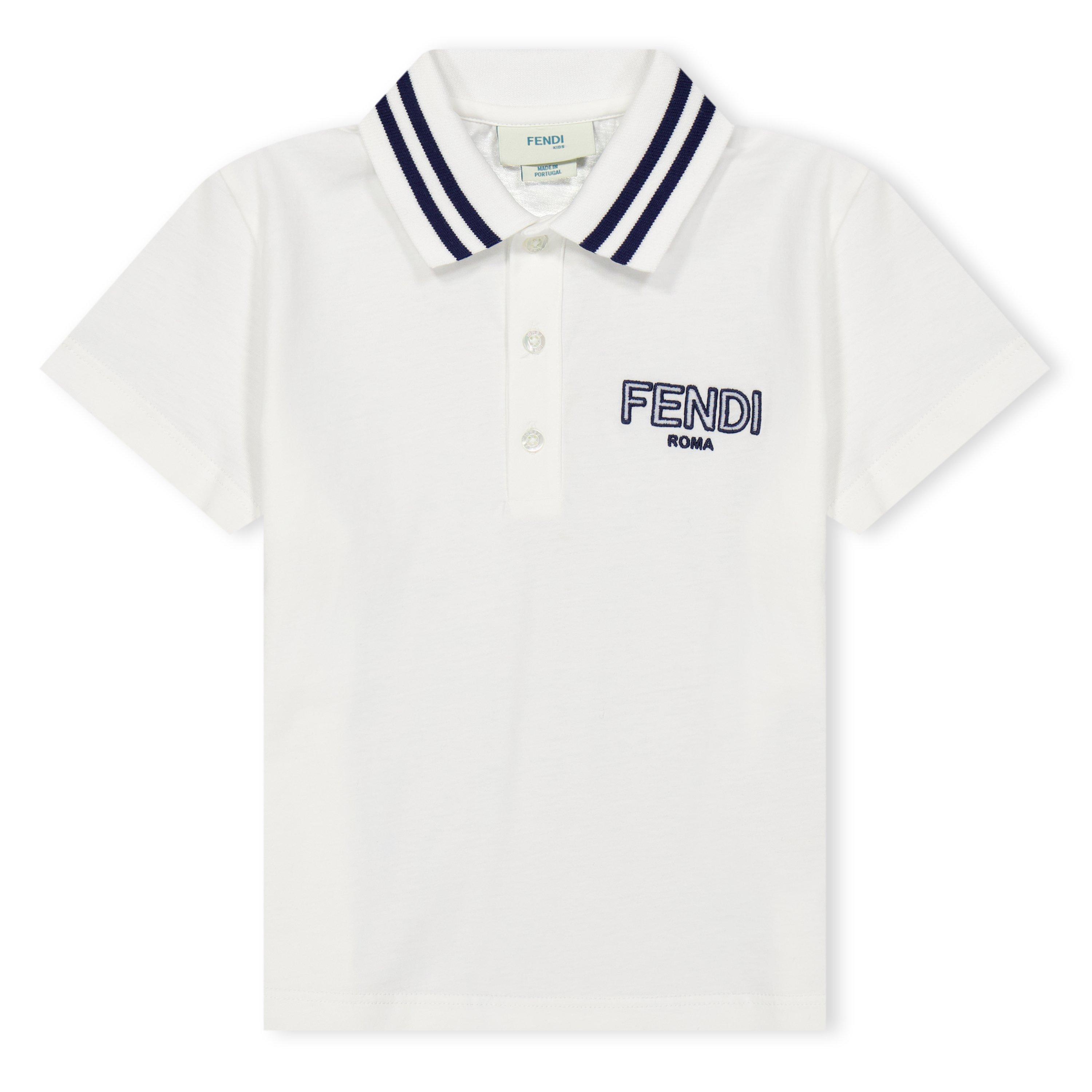 Fendi Logo Polo Juniors - Gesso F0TU9 - Size 14Y
