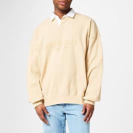 Fear Of God Essentials Henley Waffle Knit Cotton Polo Rugby Shirt