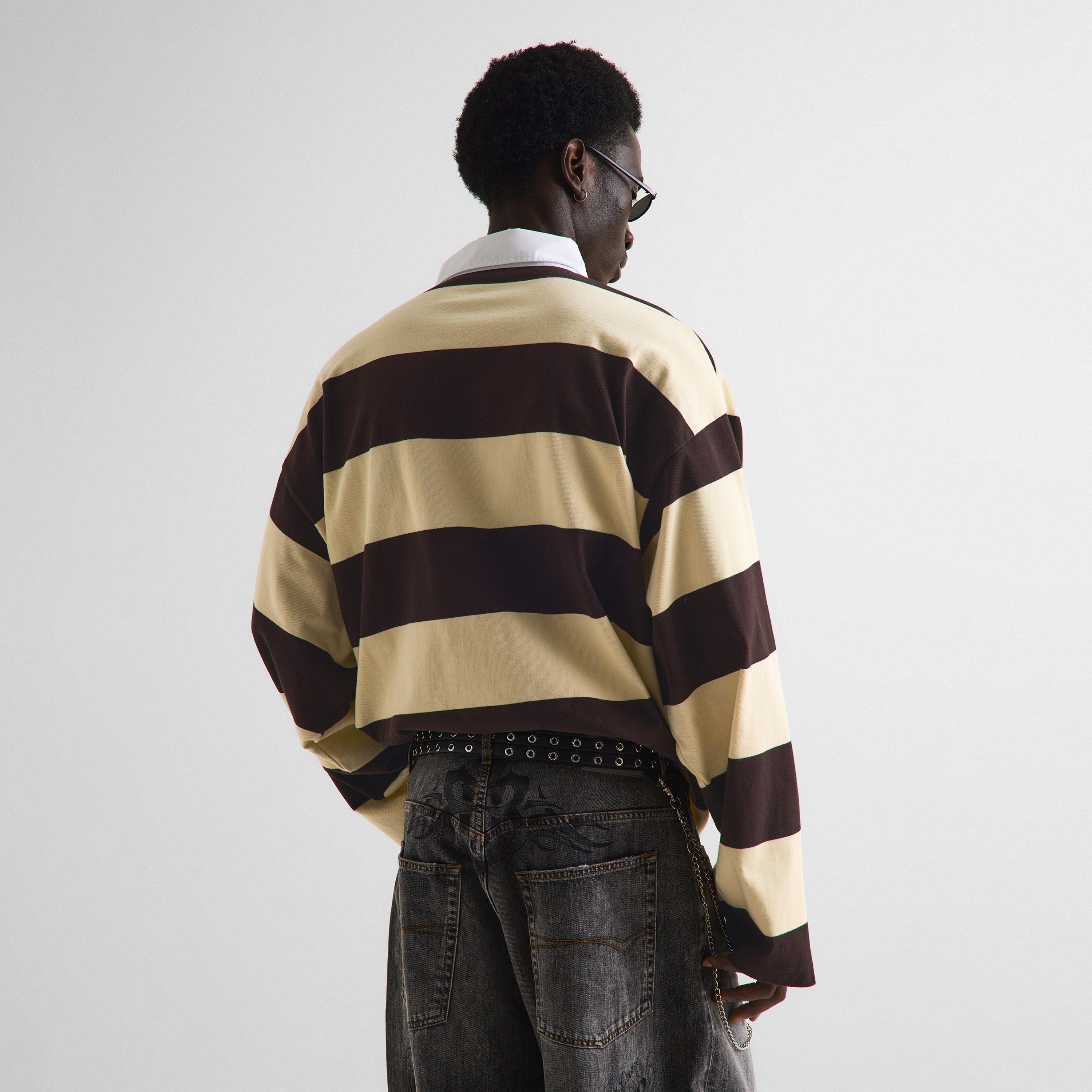 Drk Brown/Beige - Balenciaga - Men's Rugby Polo Shirt - 4
