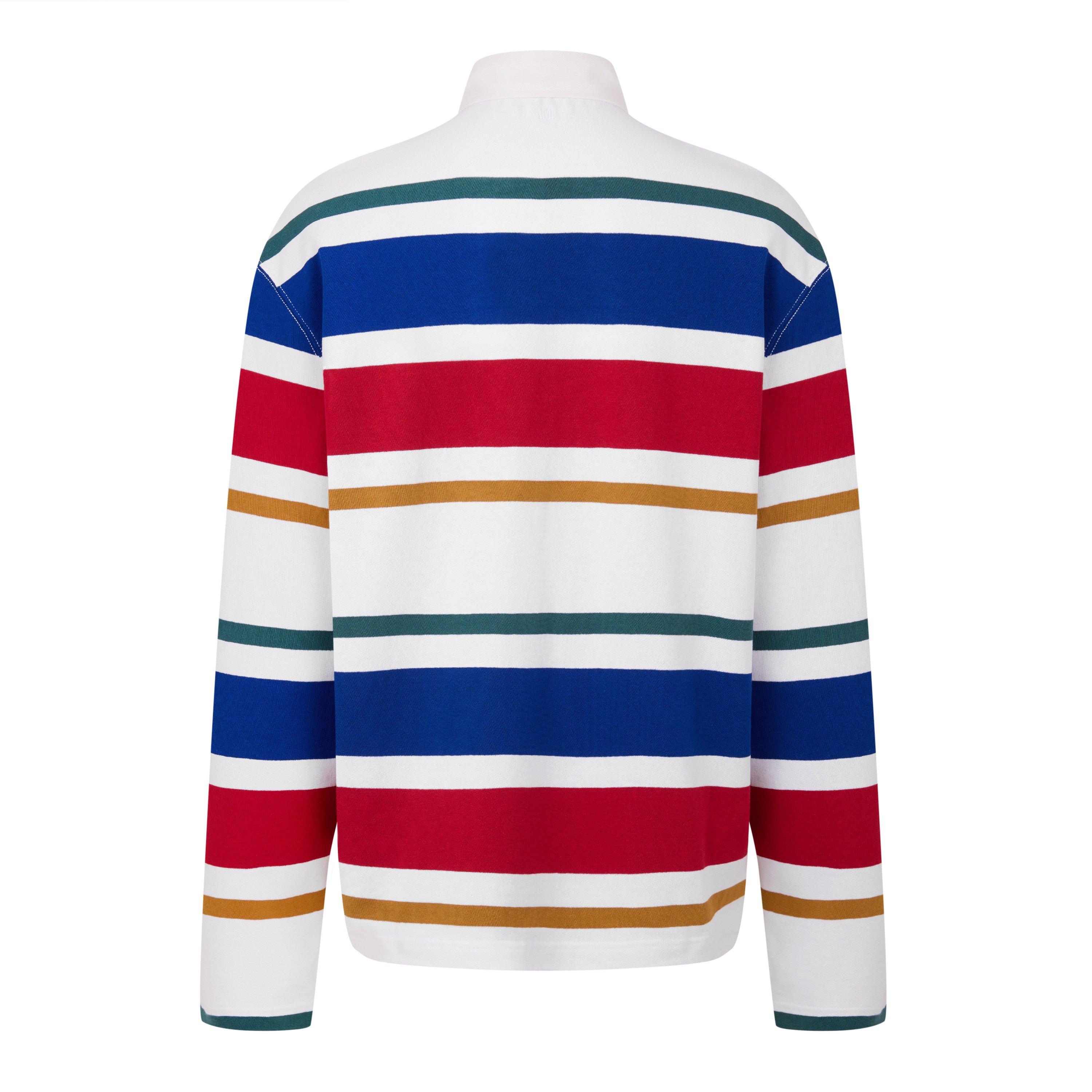 White/Blue - Ami Paris - Ami Striped Rugby Sn63 - 2