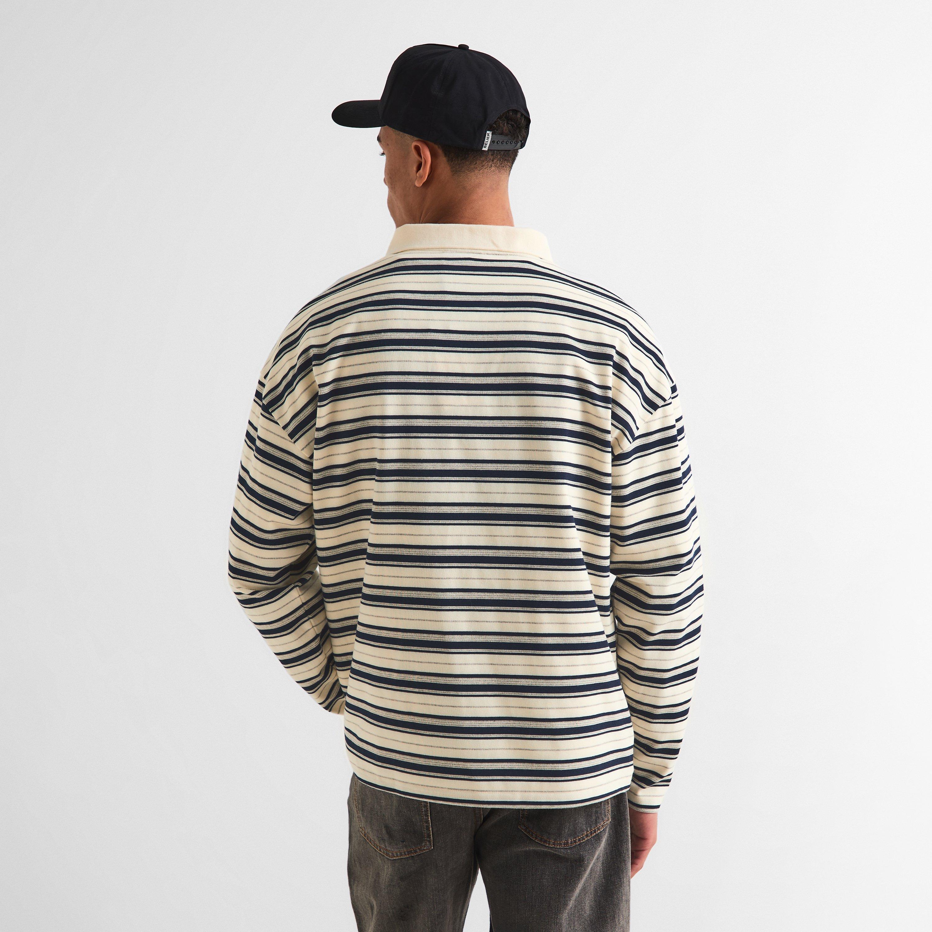 Ecru/Navy - BELIER - BELIER Stripe LS Pol Sn63 - 4