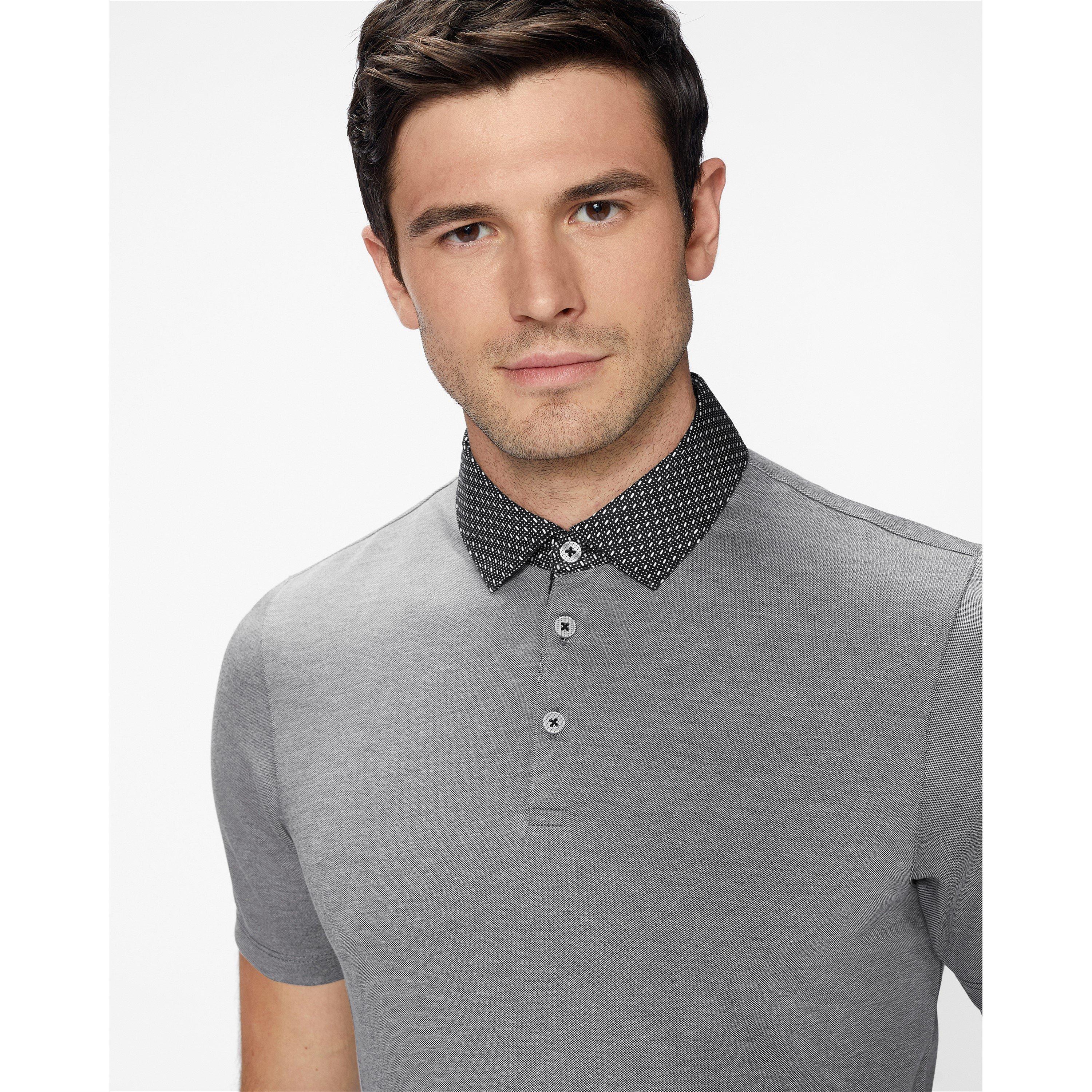 Nero - Ted Baker - Men's Frend Polka Short-Sleeve Polo Shirt - 4