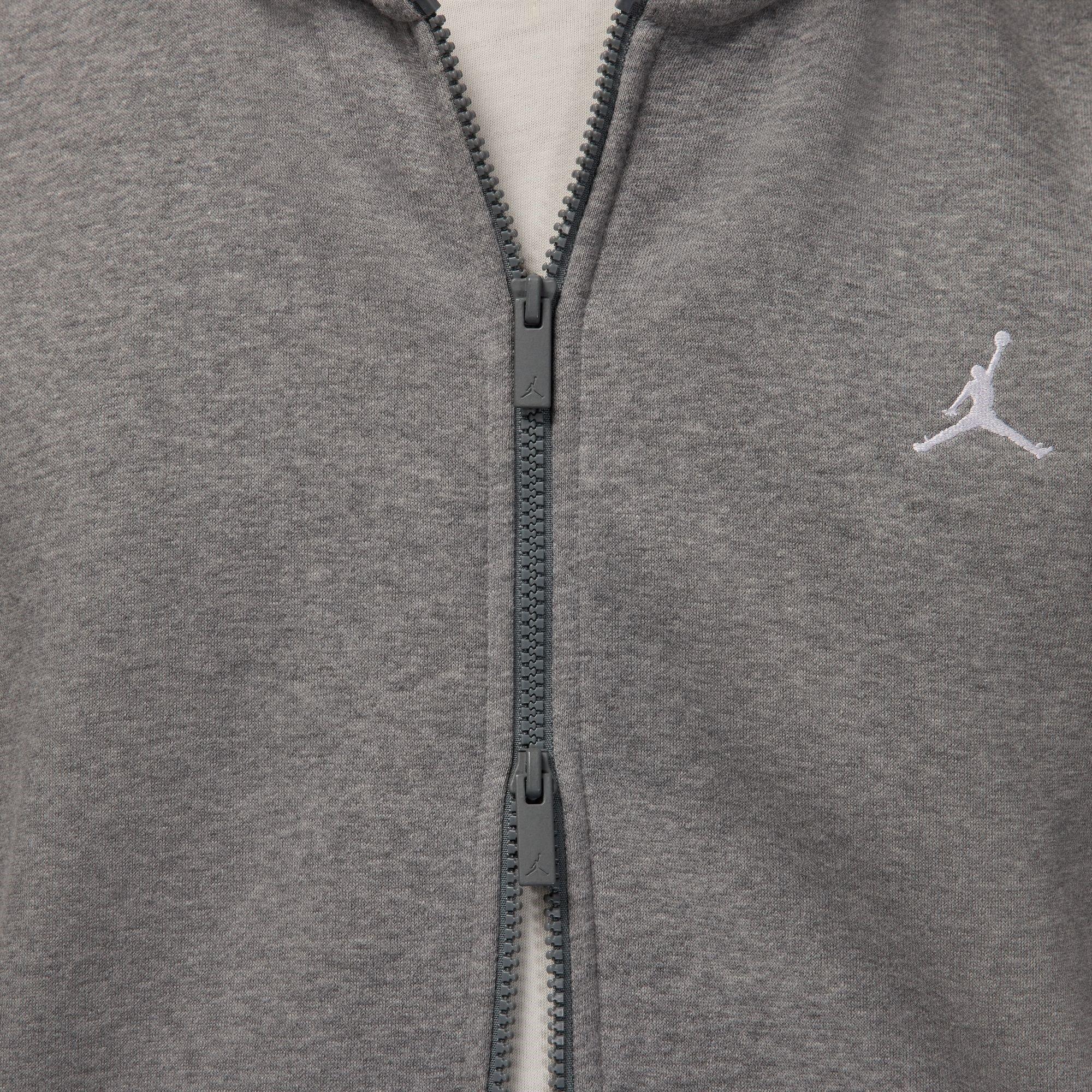 Carbon/White - Air Jordan - Essentials Men's Full-Zip Fleece Hoodie - 4