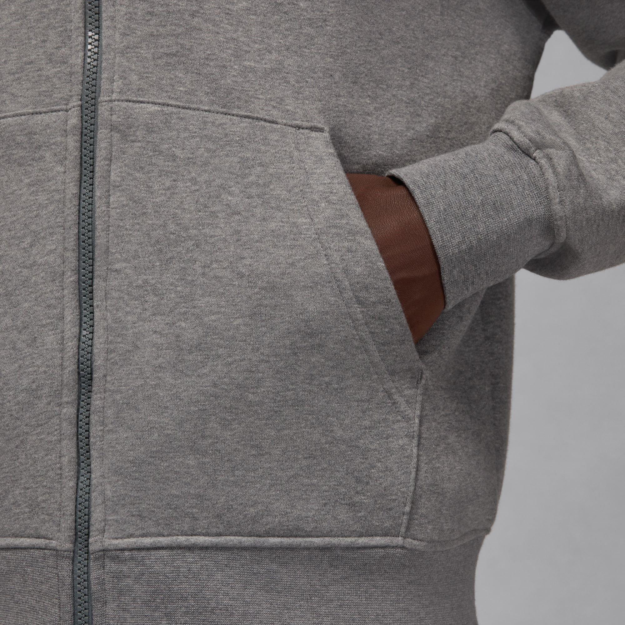 Carbon/White - Air Jordan - Essentials Men's Full-Zip Fleece Hoodie - 6