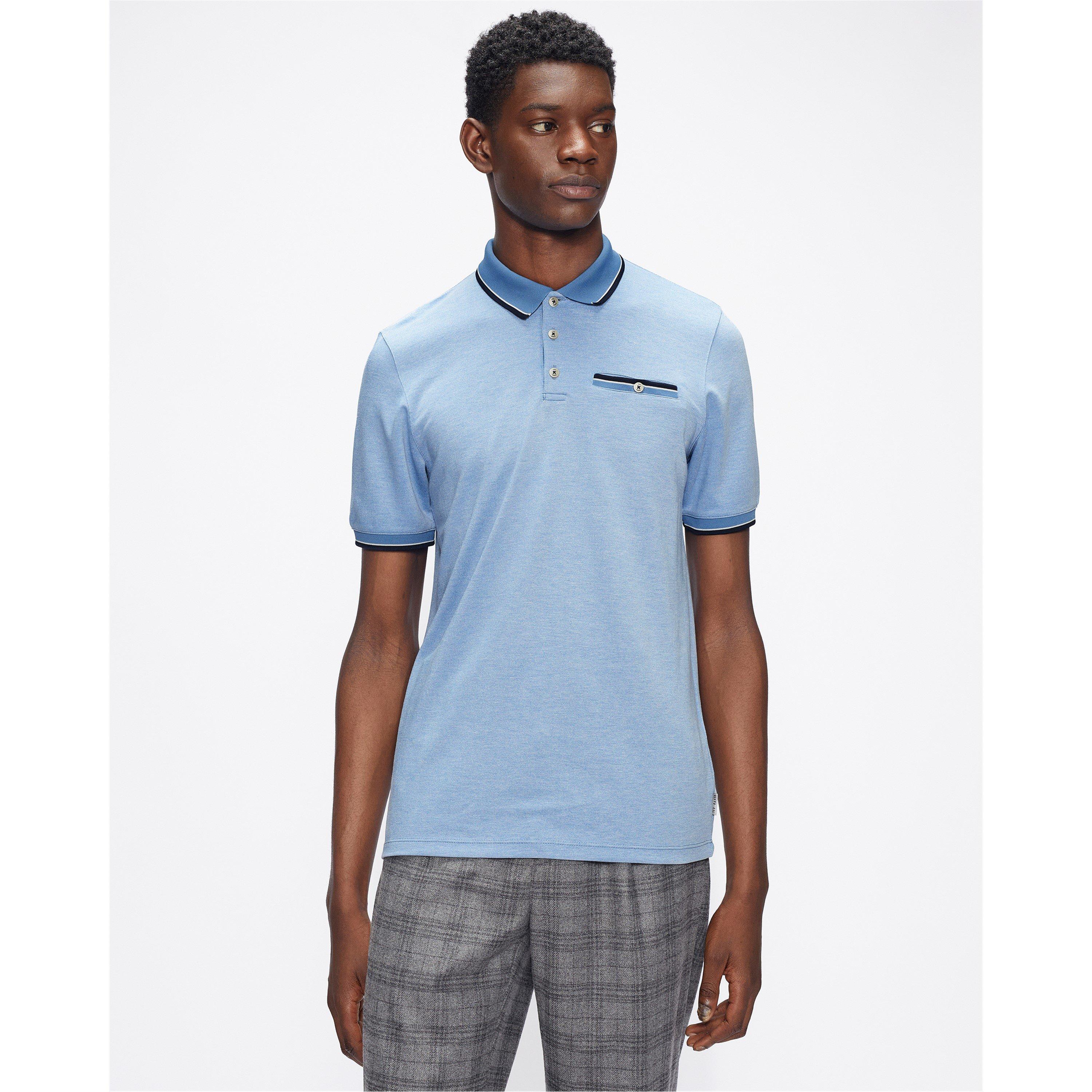 Blue - Ted Baker - Men's Chipa Short-Sleeve Polo Shirt - 1