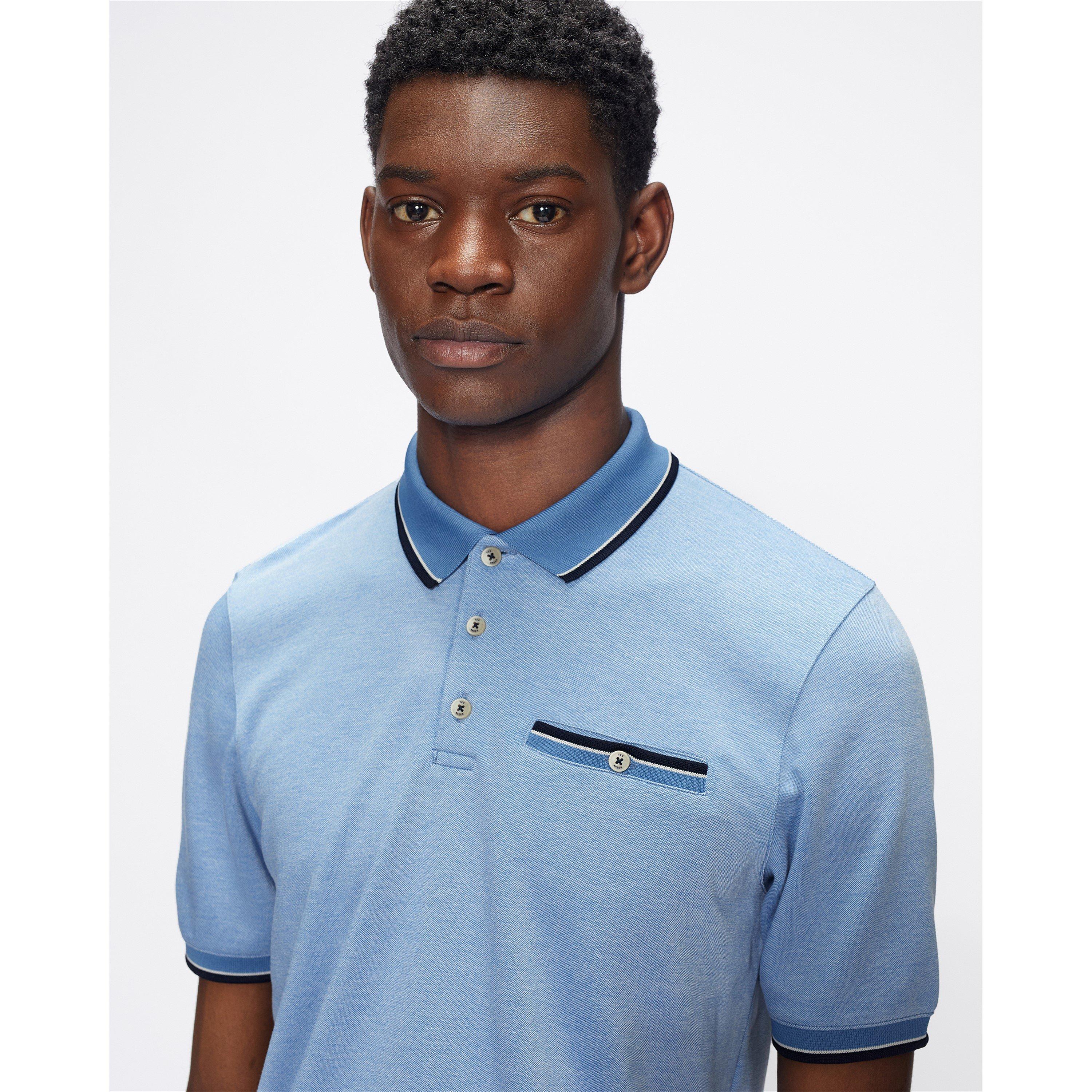 Blu - Ted Baker - Men's Chipa Short-Sleeve Polo Shirt - 4