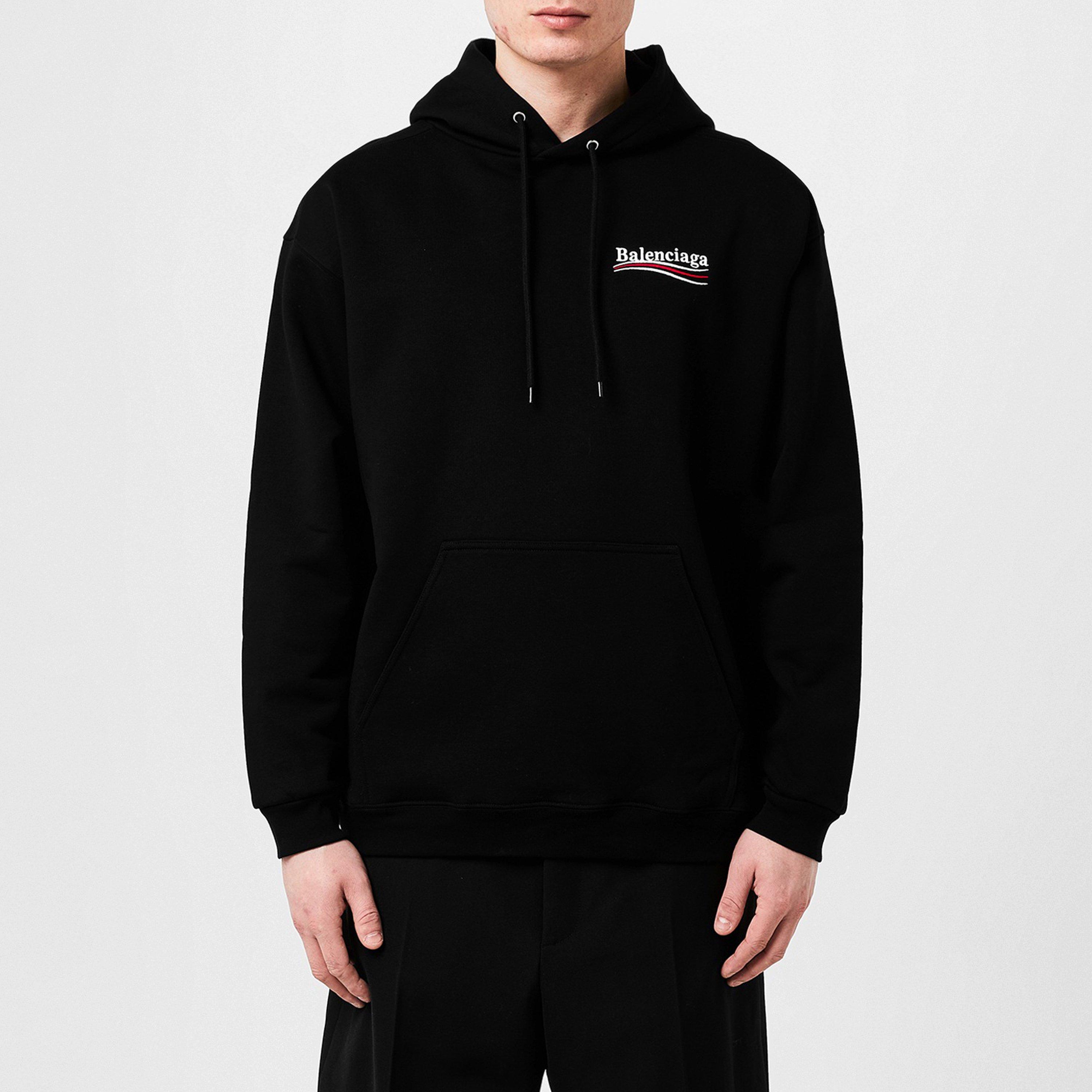 Black 1070 - Balenciaga - Logo Political Hoodie - 3