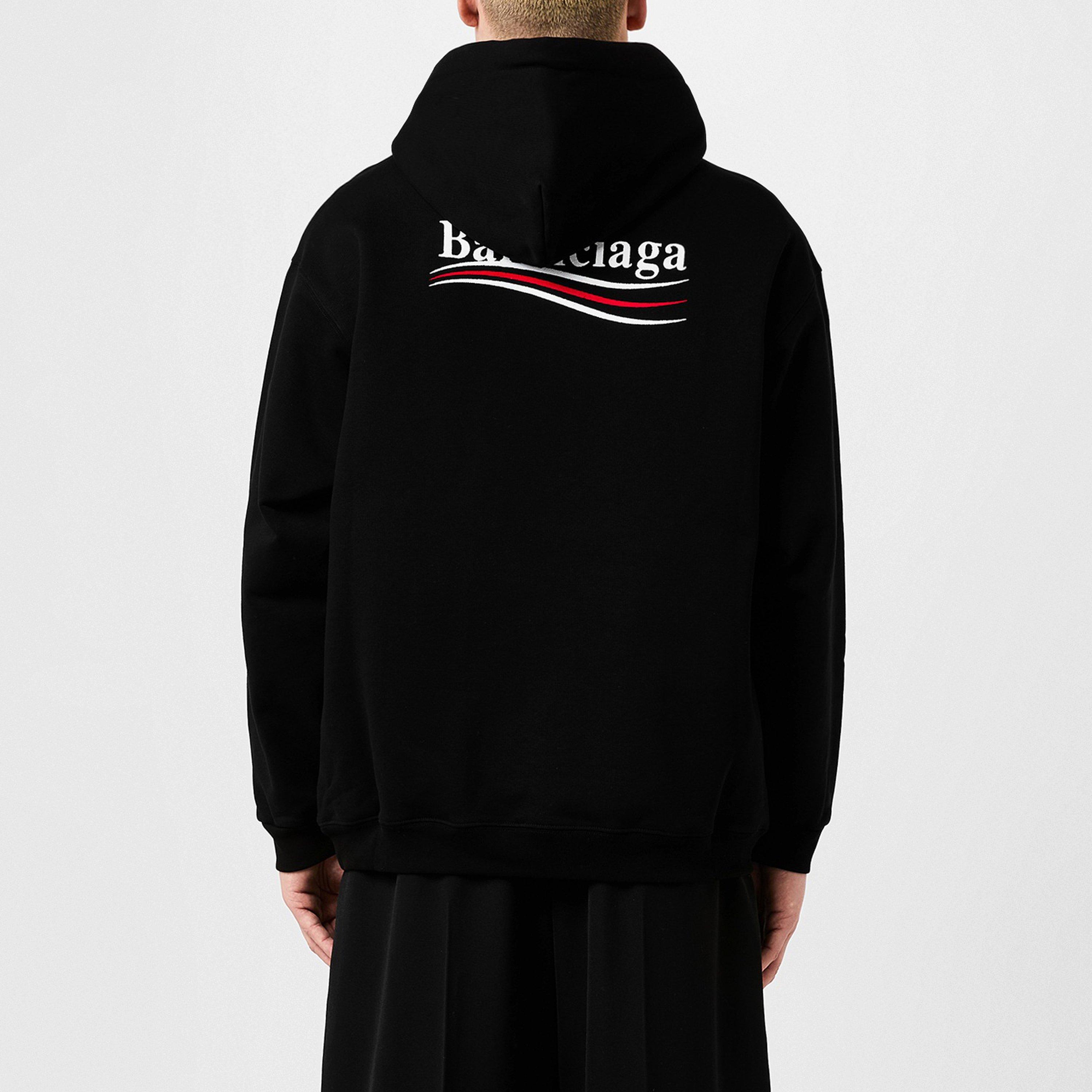 Black 1070 - Balenciaga - Logo Political Hoodie - 4