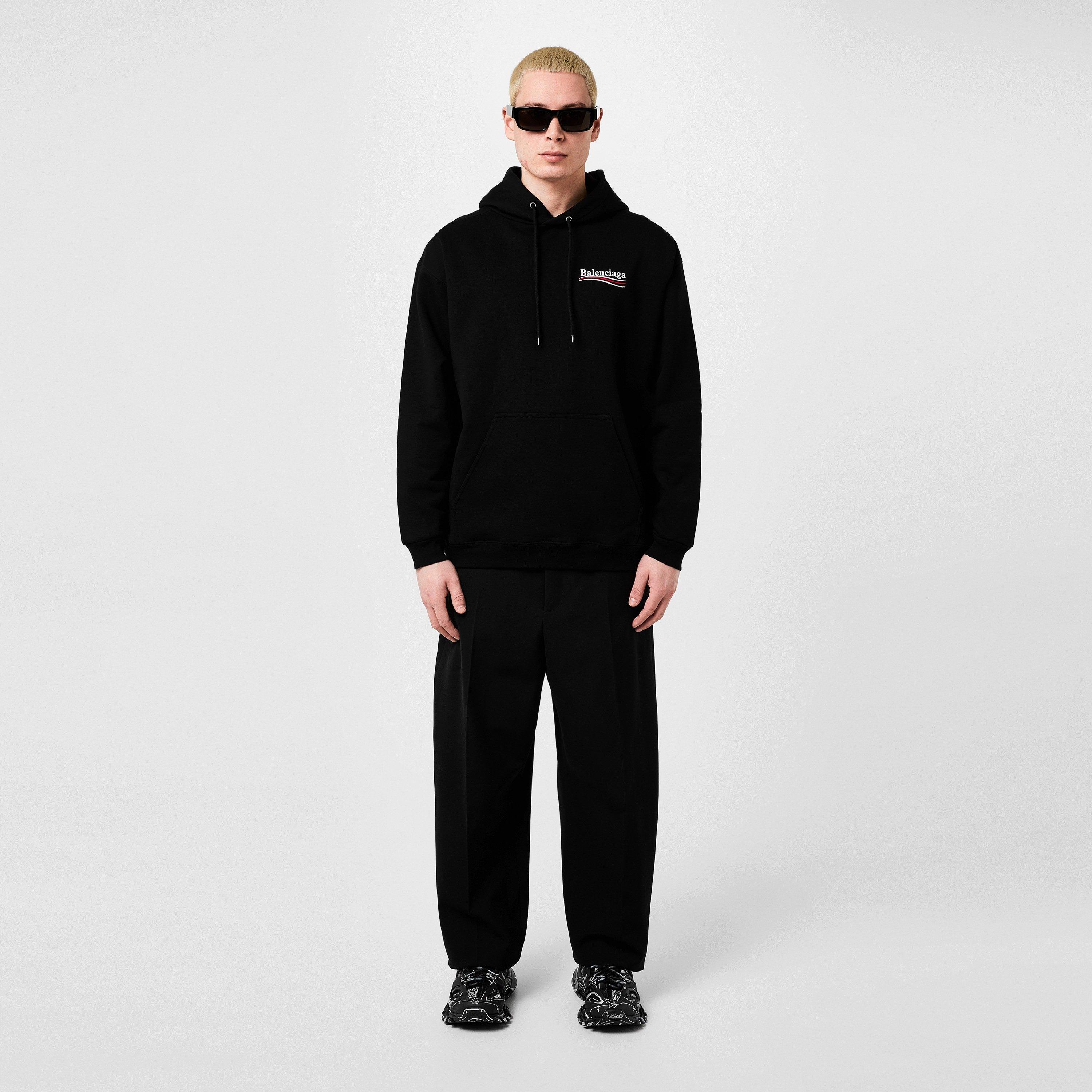 Black 1070 - Balenciaga - Logo Political Hoodie - 6
