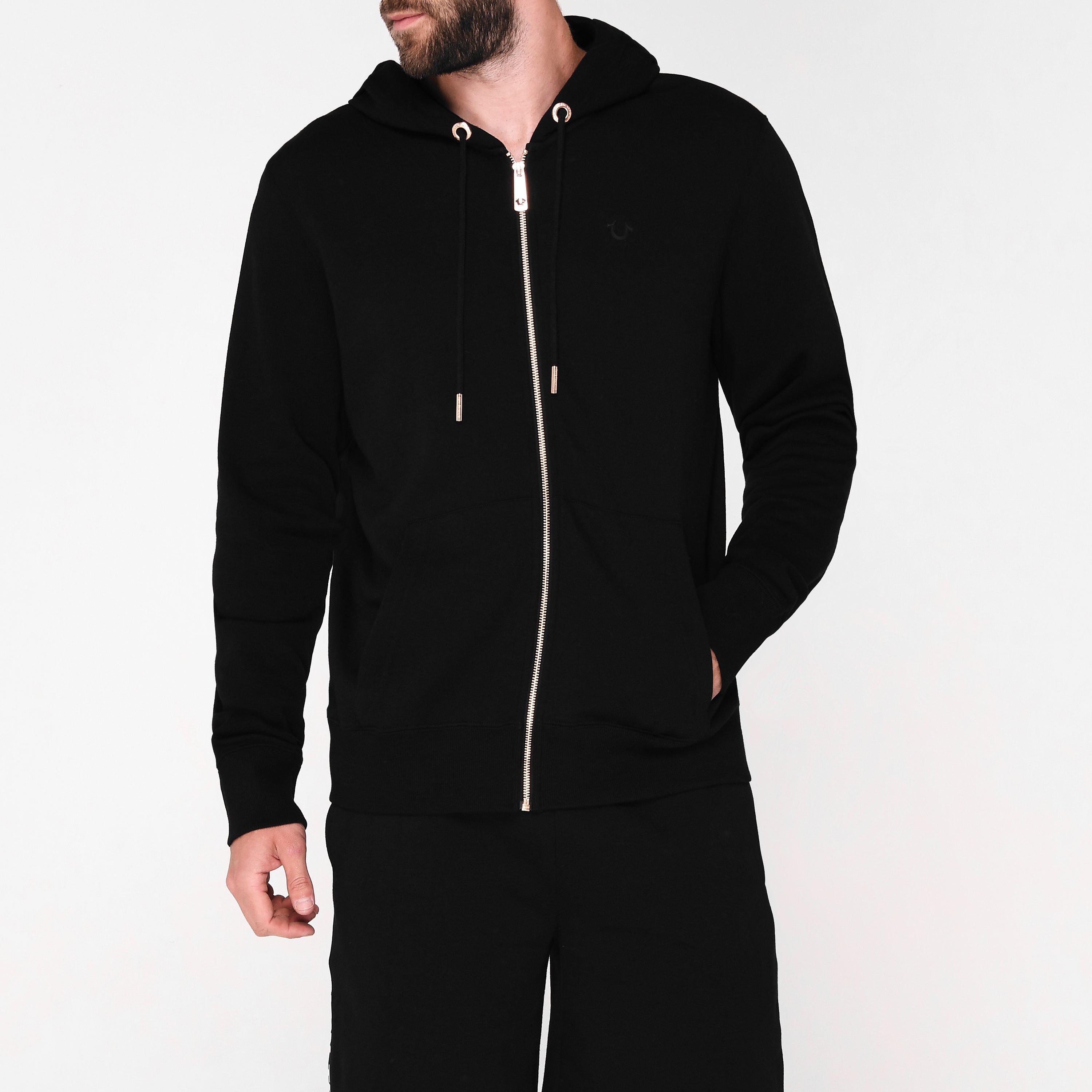 Black - True Religion - Men's Horseshoe Full-Zip Hoodie - 3