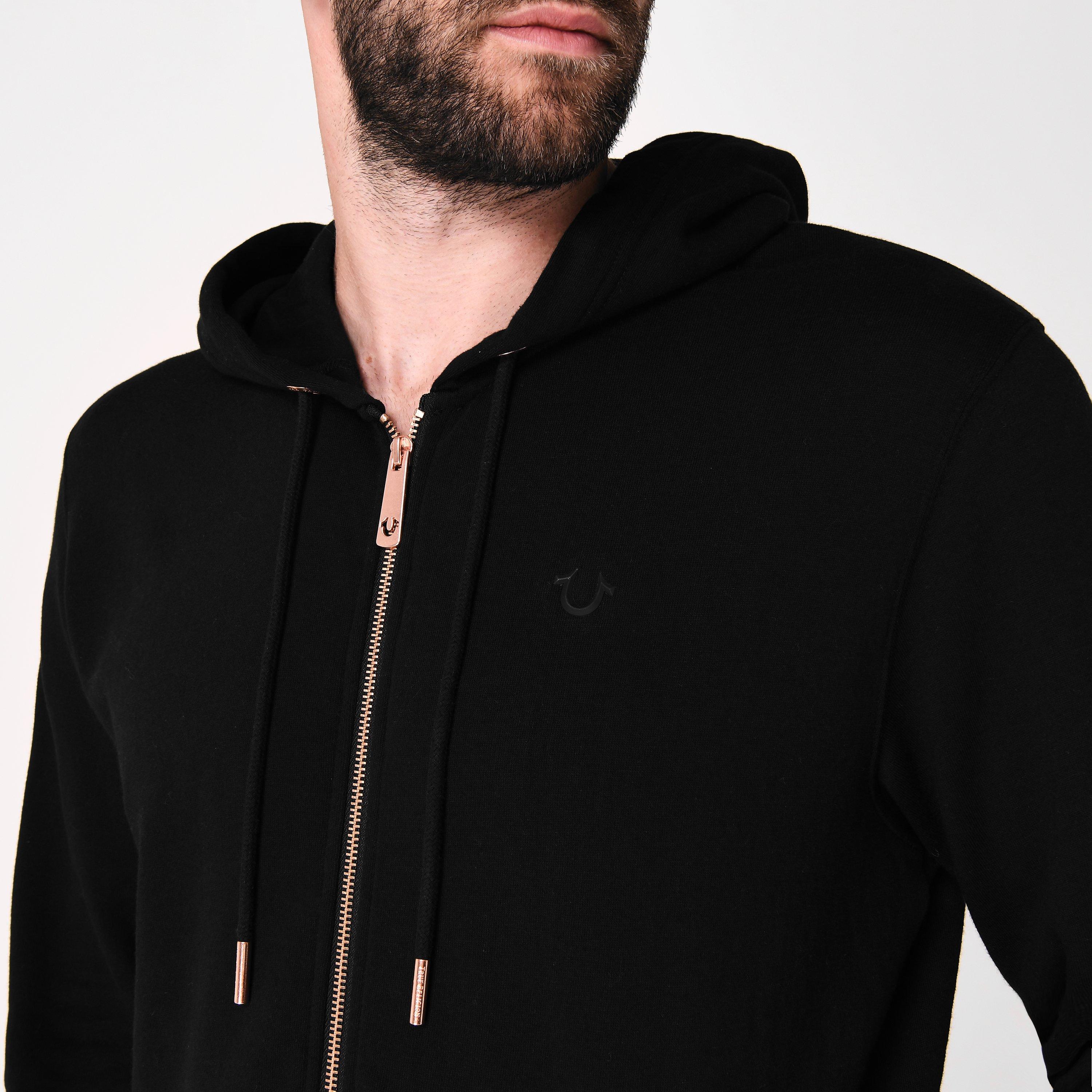 Black - True Religion - Men's Horseshoe Full-Zip Hoodie - 5