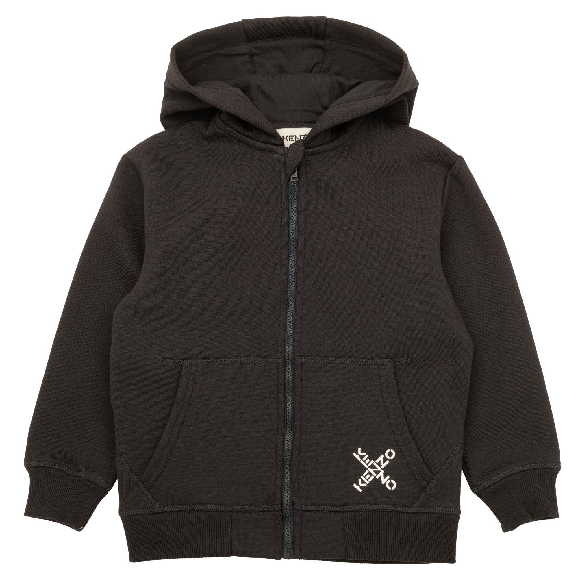Dark Grey 065 - Kenzo - Boy's Sport Zip Hoodie - 1
