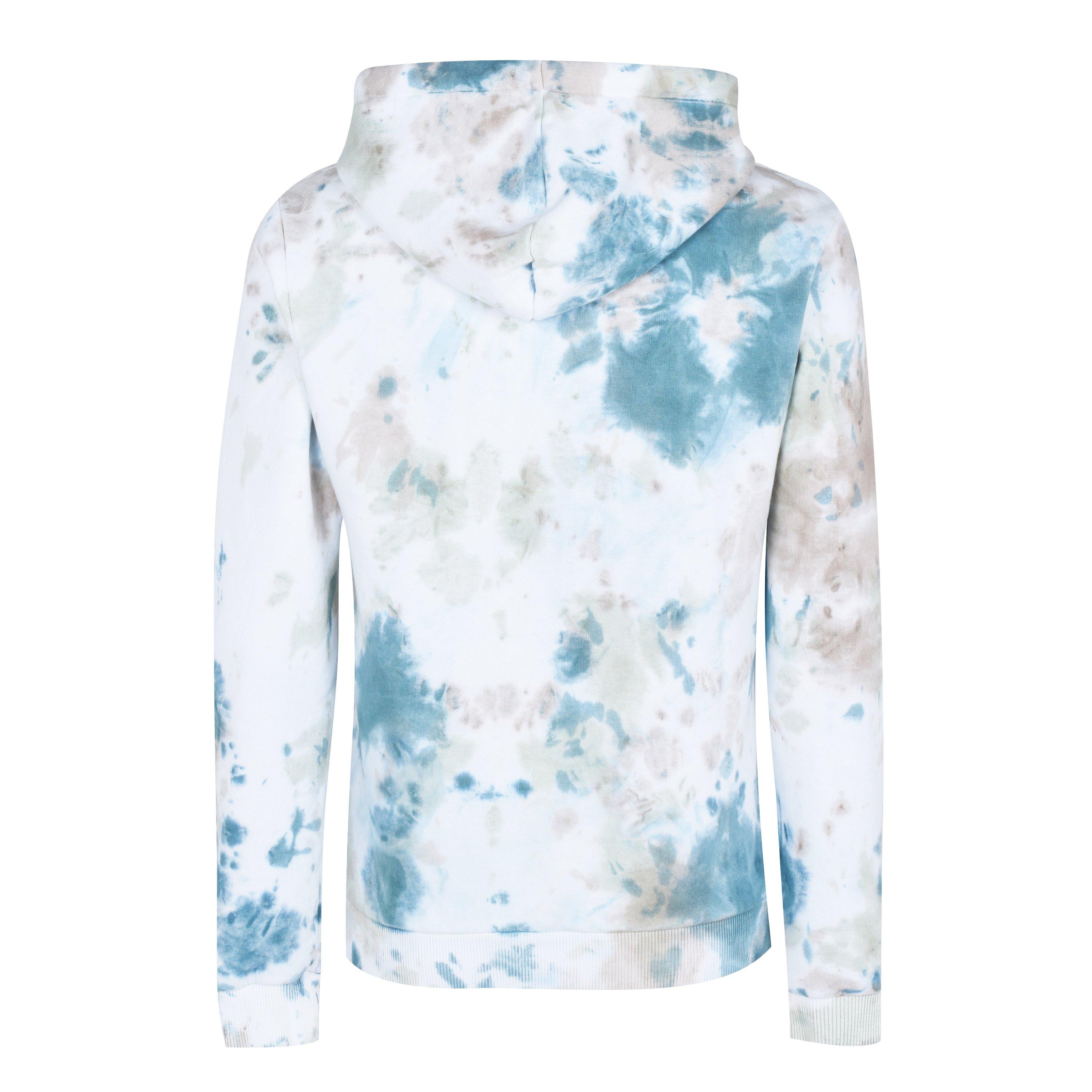 Kaki - Hype - Khaki Tie Dye Scribble Logo Men's Hoodie - 5