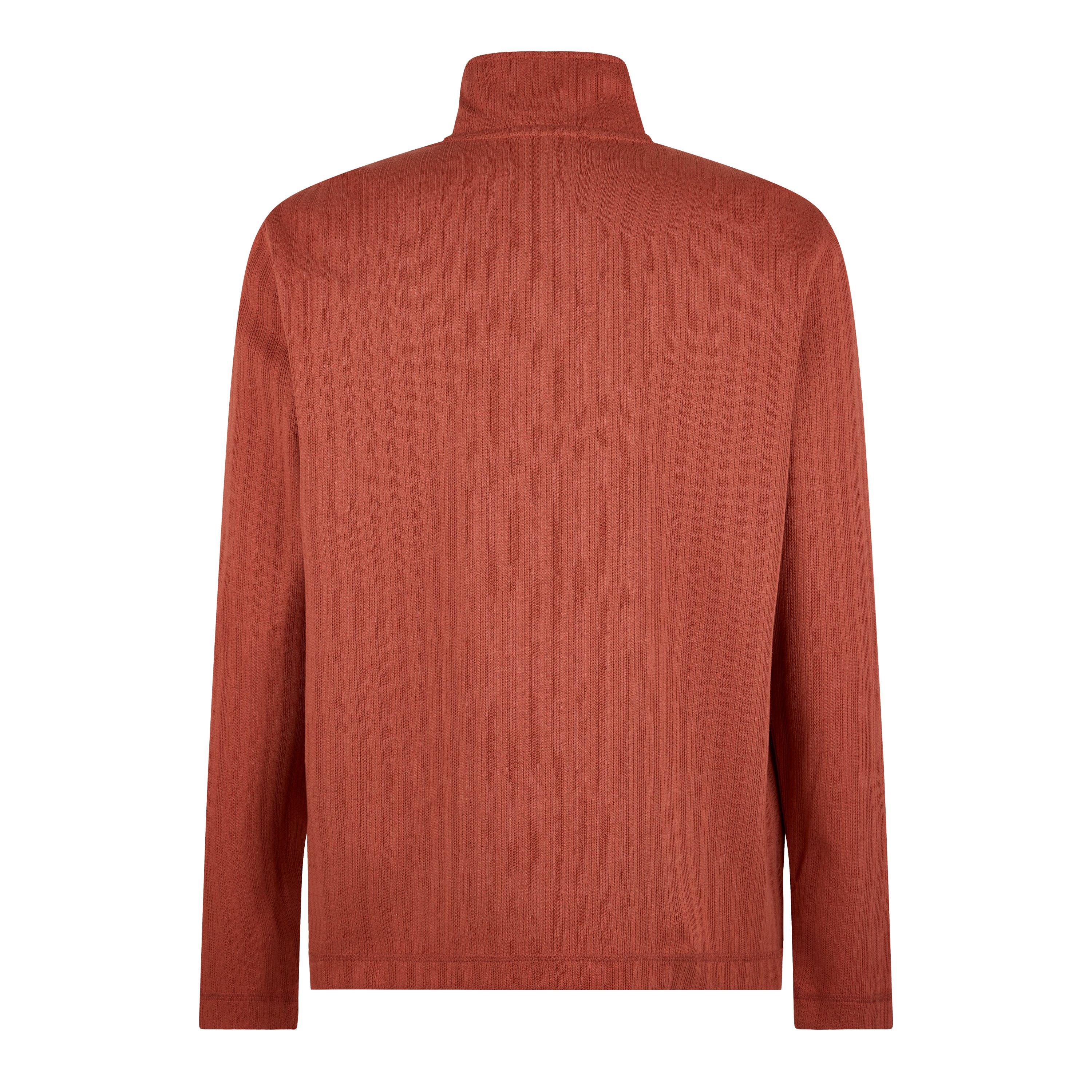 Dk-Oranje - Ted Baker - Men's Short-Sleeve Zipped Polo Shirt - 2