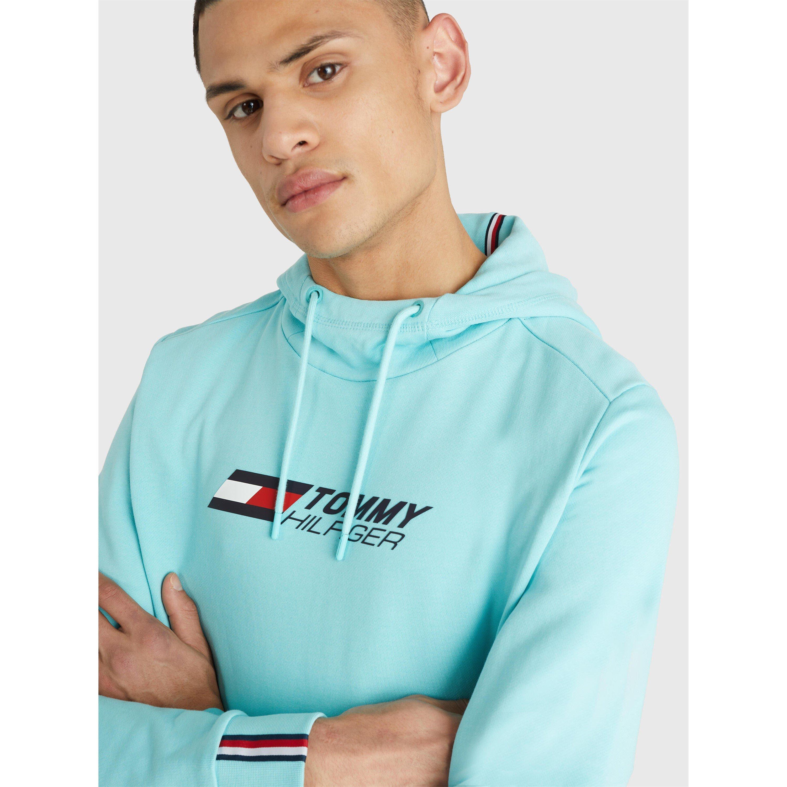 Arktička Aqua - Tommy Sport - Tommy Hilfiger Logo Hoodie - 3
