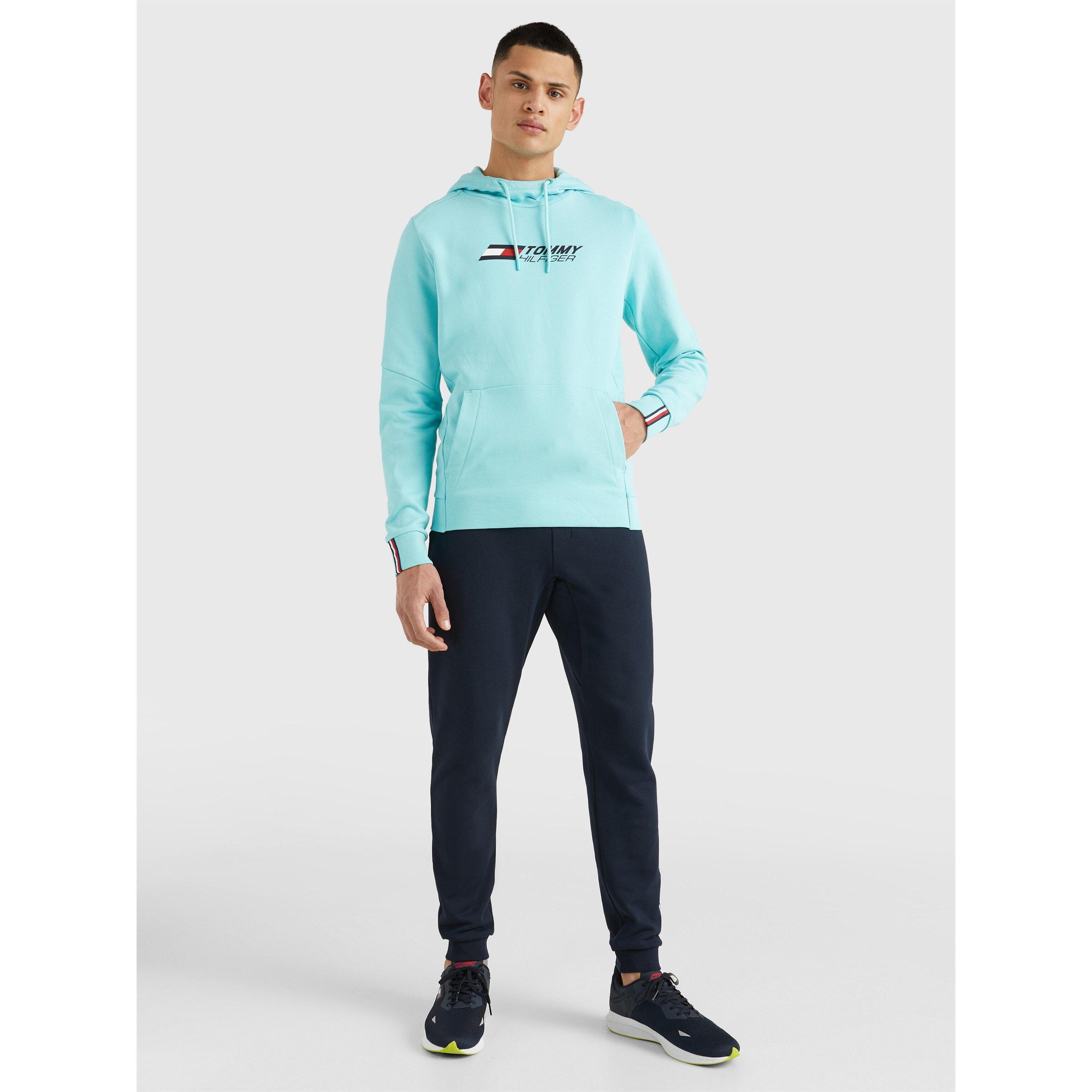 Arktička Aqua - Tommy Sport - Tommy Hilfiger Logo Hoodie - 4