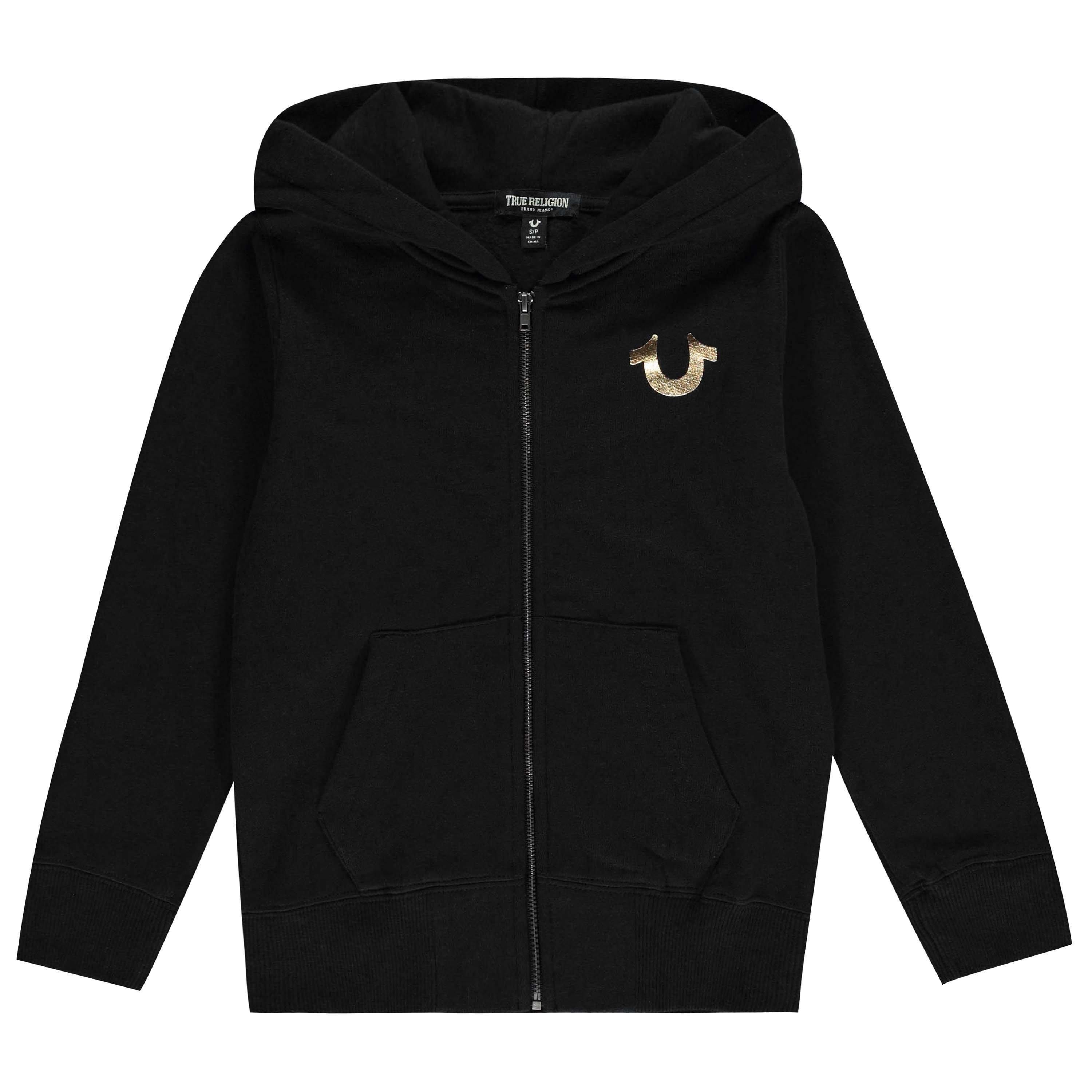 Preto - True Religion - Horseshoe Zip Hoodie Junior Boys - 1
