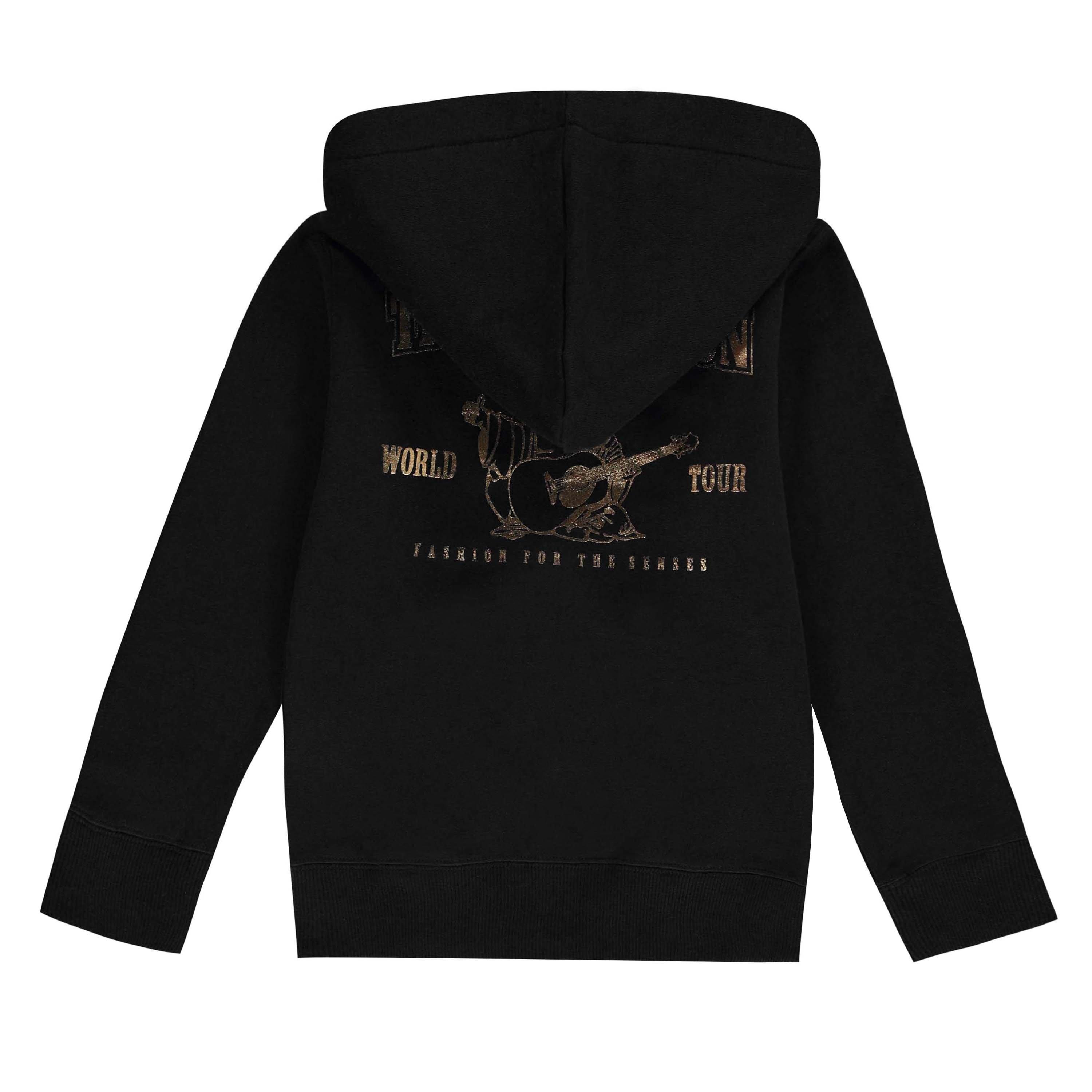 Schwarz - True Religion - Horseshoe Zip Hoodie Junior Boys - 2