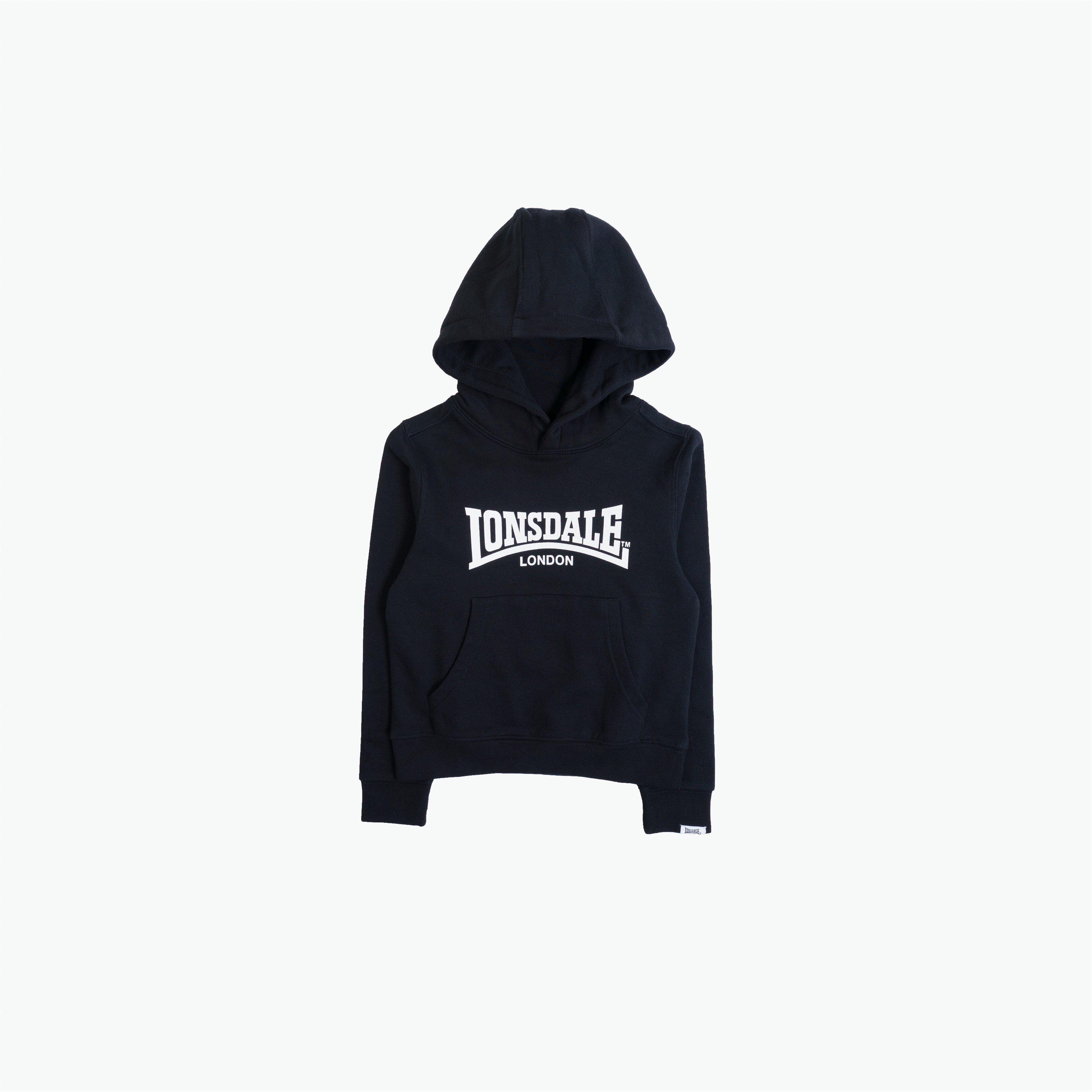 Schwarz - Lonsdale - Essential Logo OTH Hoodie Juniors - 1