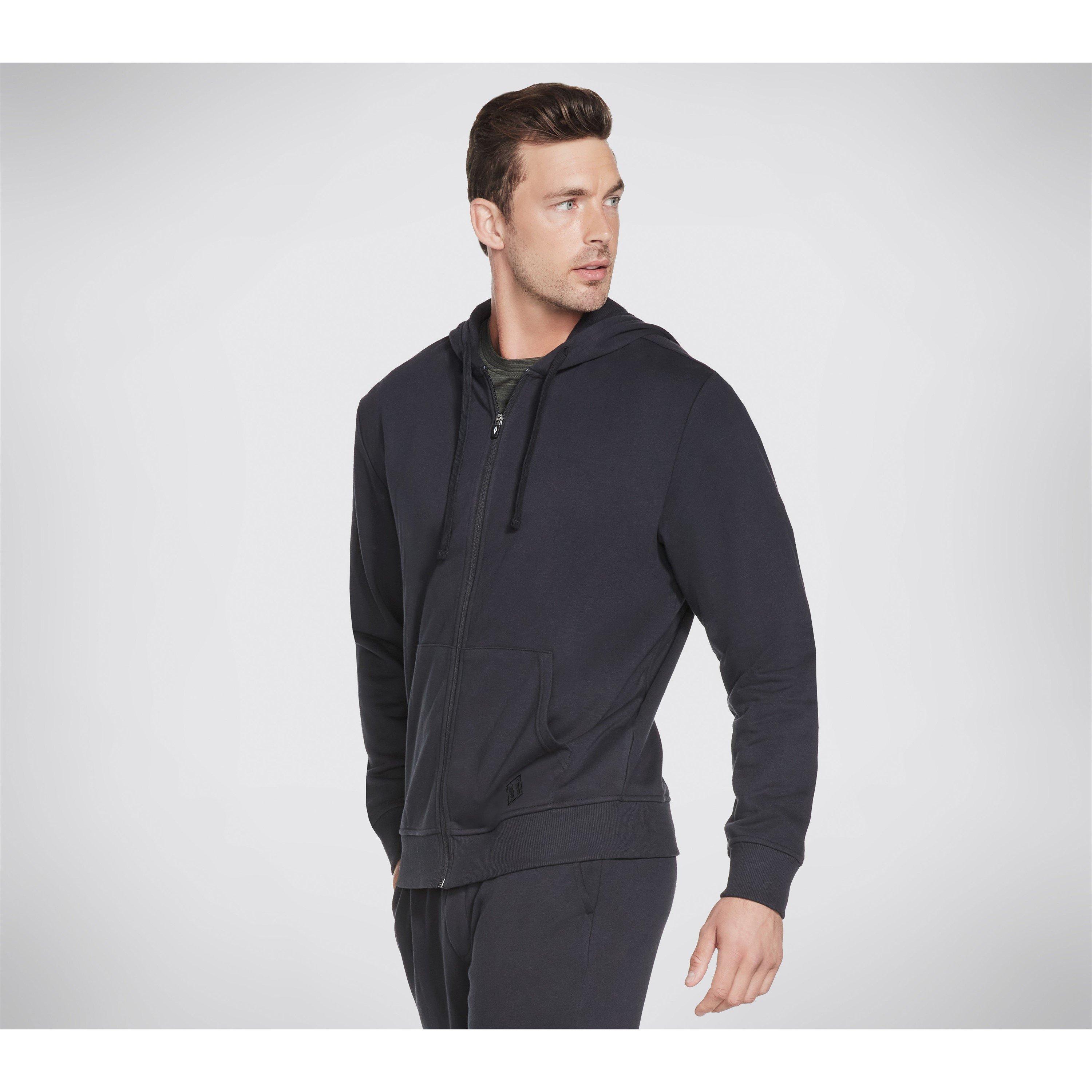 Black - Skechers - Go Walk Zip Hoodie Mens - 3